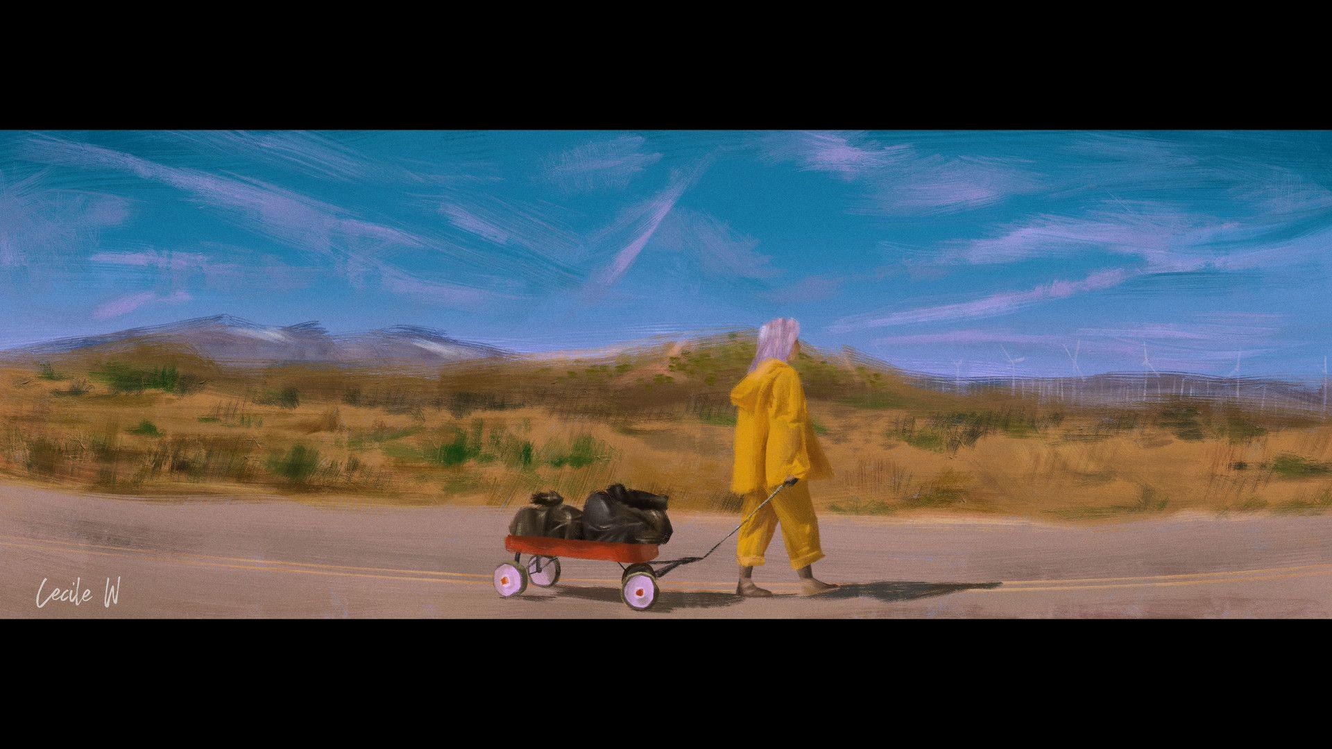 1920x1080 Billie Eilish, Cecile Widjaja