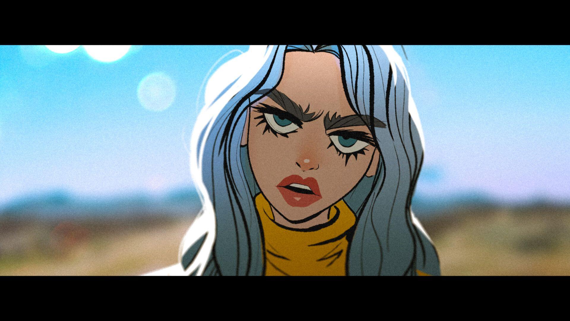 1920x1080 Billie Eilish, Mariya Kharlamova