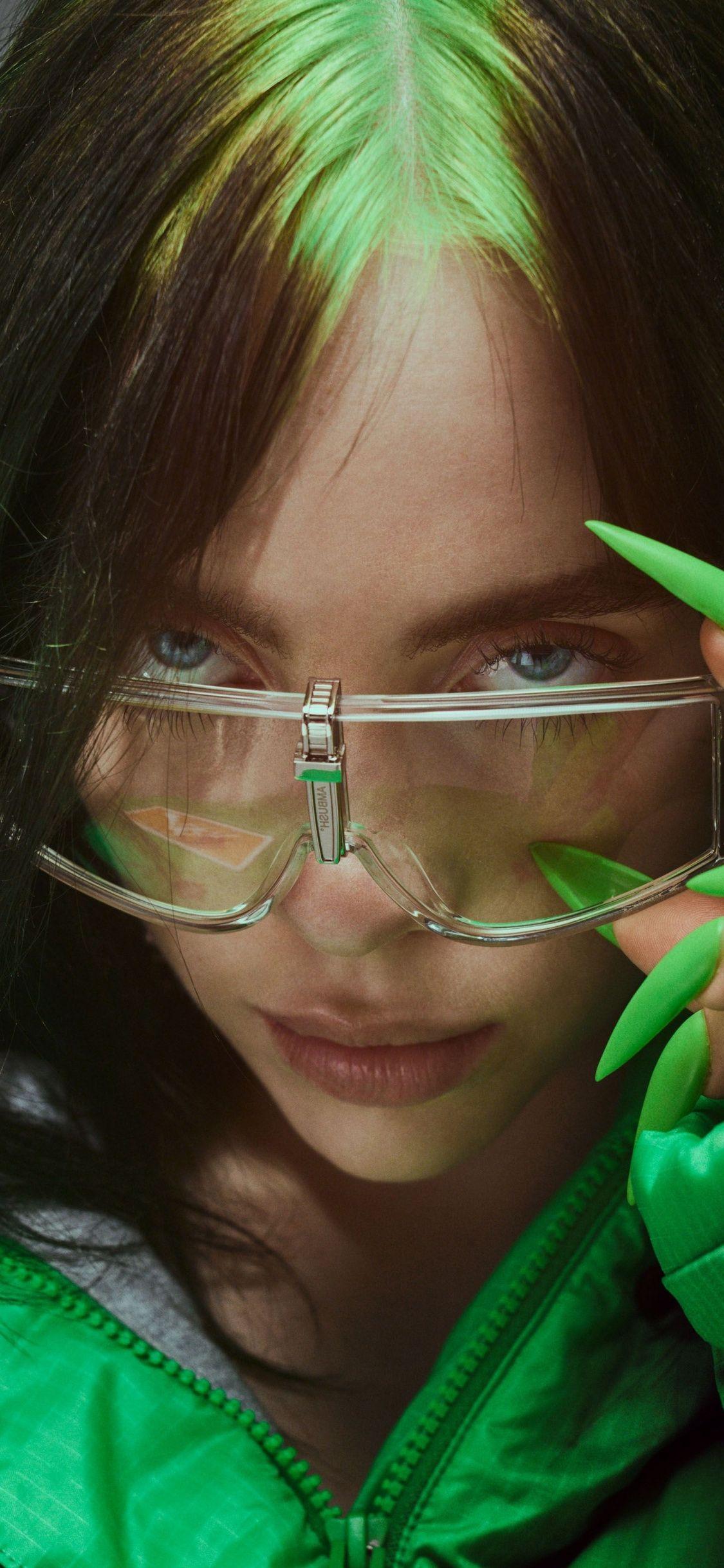 1125x2436 Download 1125x2436 wallpaper elle, billie eilish, sunglasses