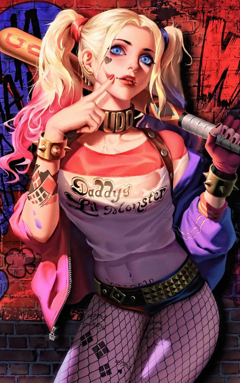 840x1336 Download 840x1336 wallpaper harley quinn, blonde, artwork, iphone