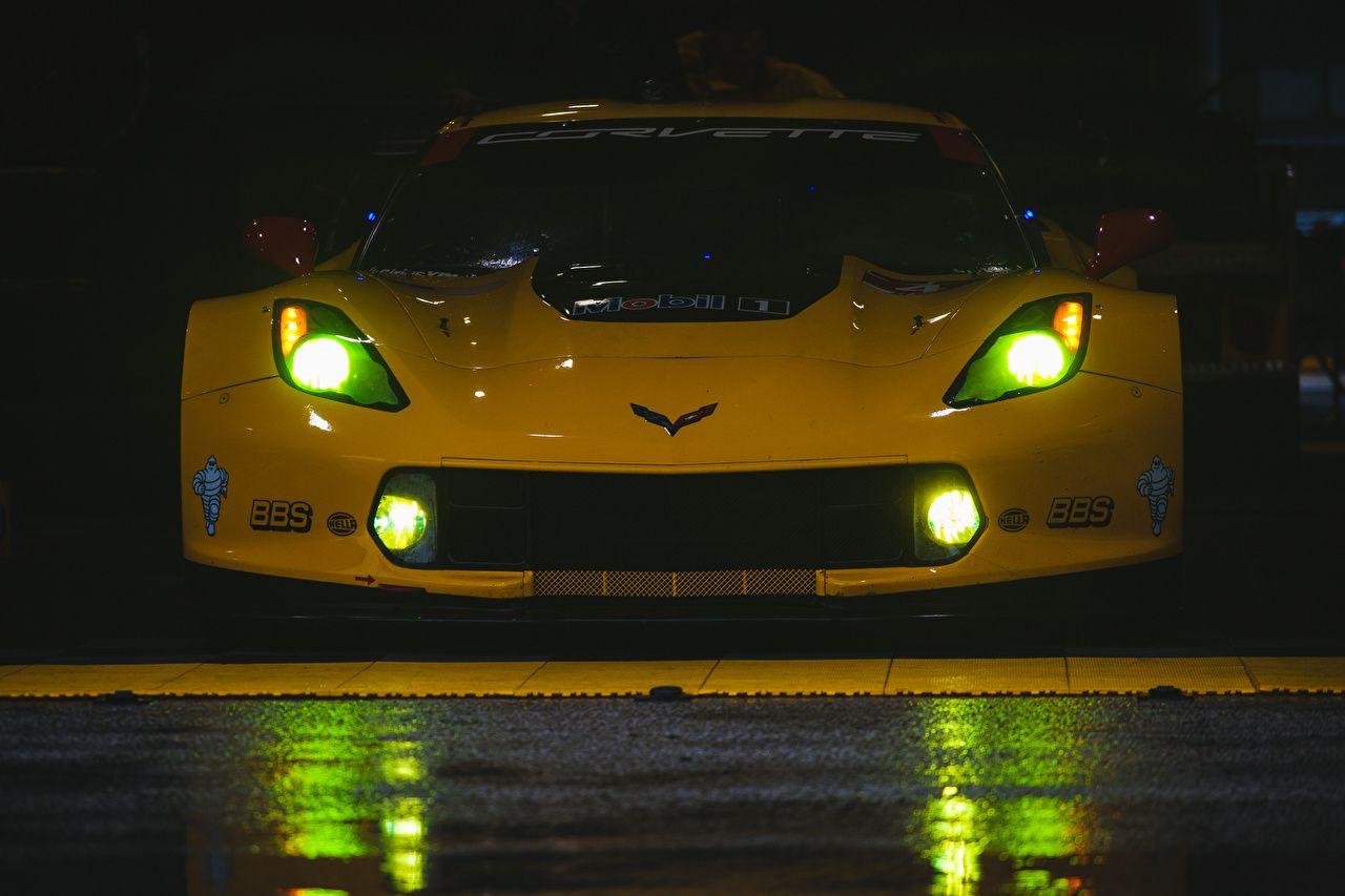 1280x853 Image Chevrolet Corvette C7.R Yellow auto Front