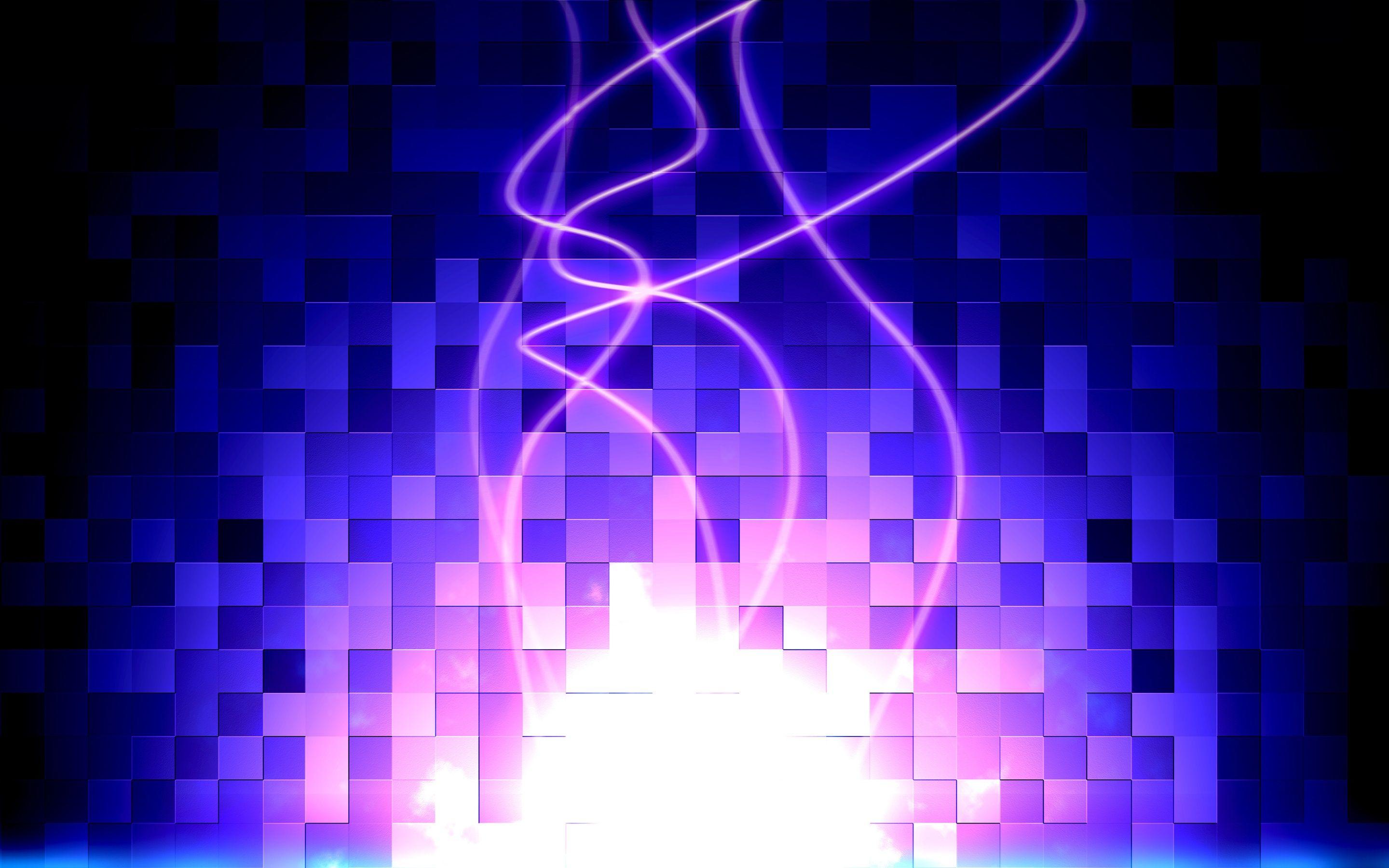2880x1800 Purple Blue Abstract Cubes Wallpaper, Background Purple