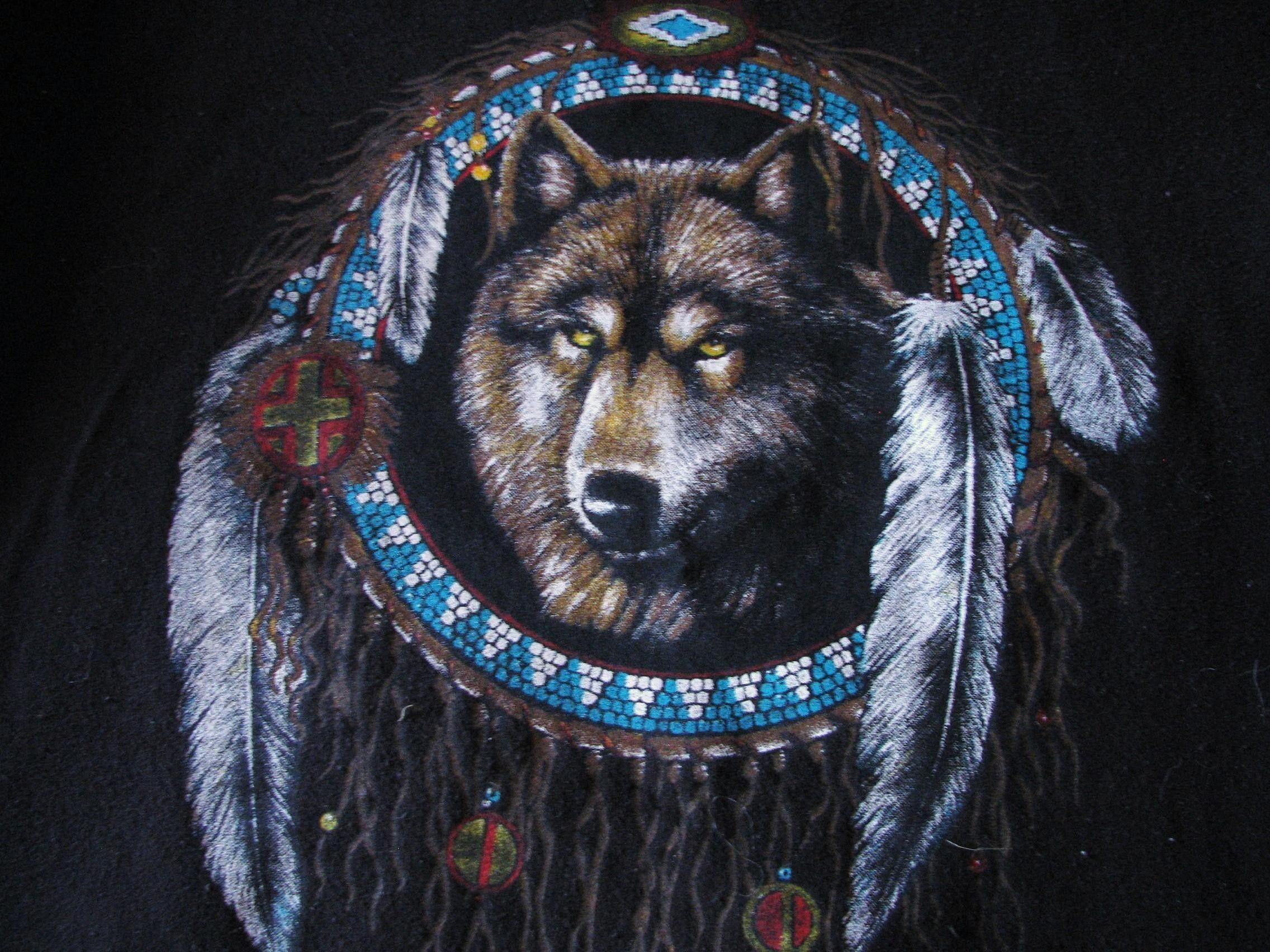 Tribal Wolf Wallpaper Hd
