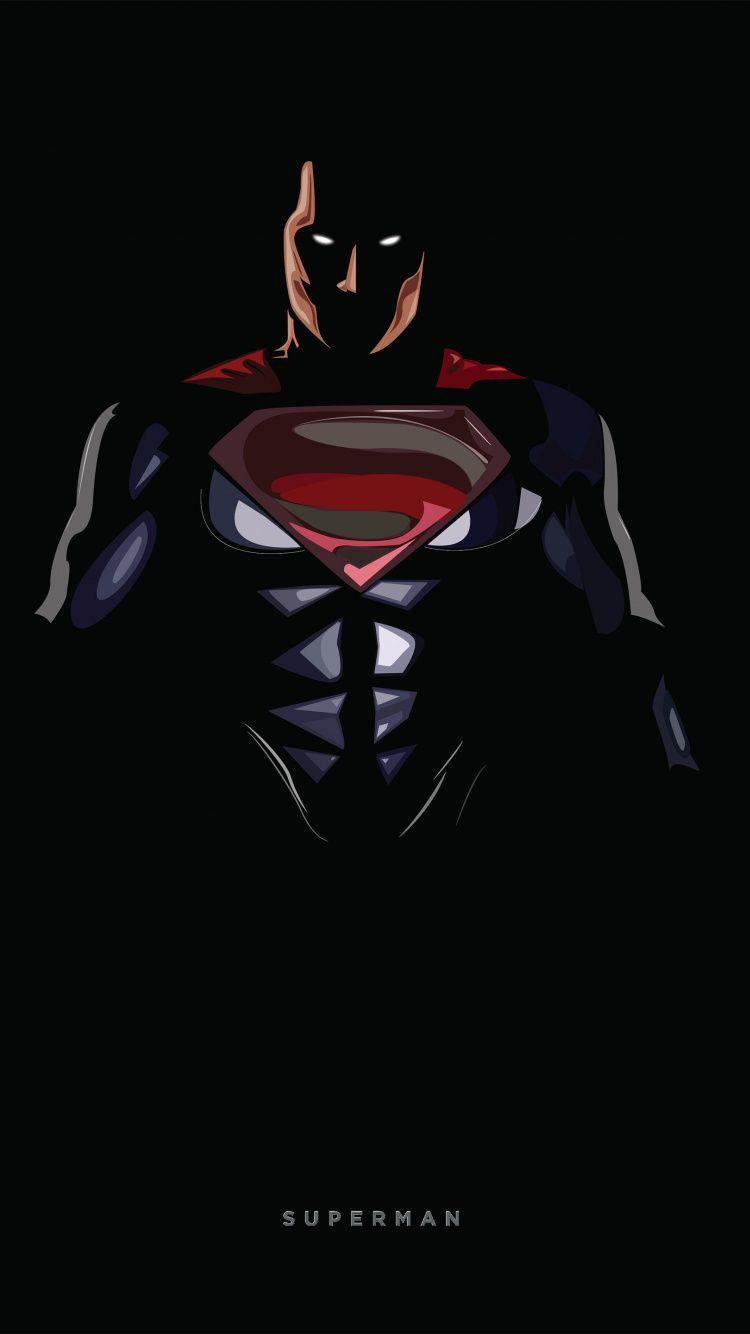 750x1334 Download 750x1334 wallpaper superman, dark, minimal, iphone 7