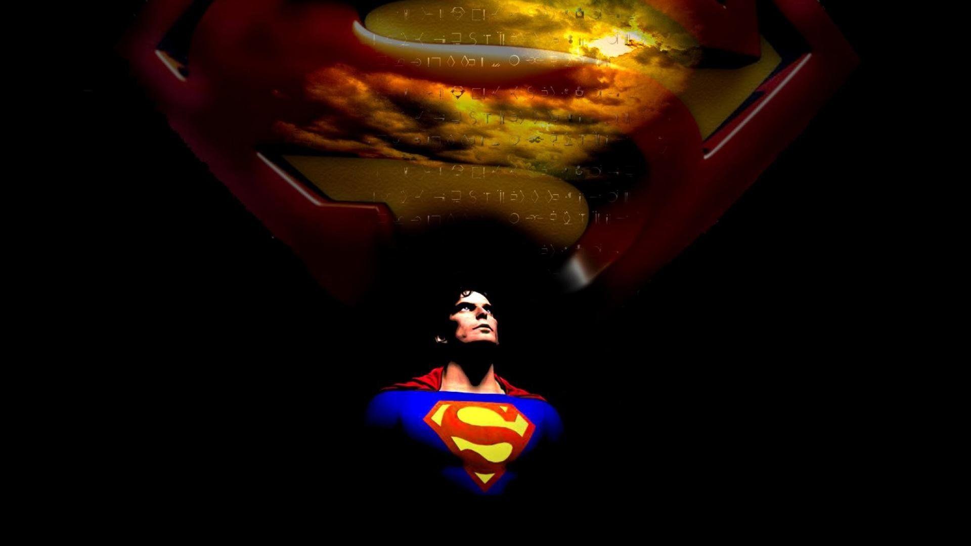 1920x1080 Superman Logo In Black Background, HD Wallpaper & background