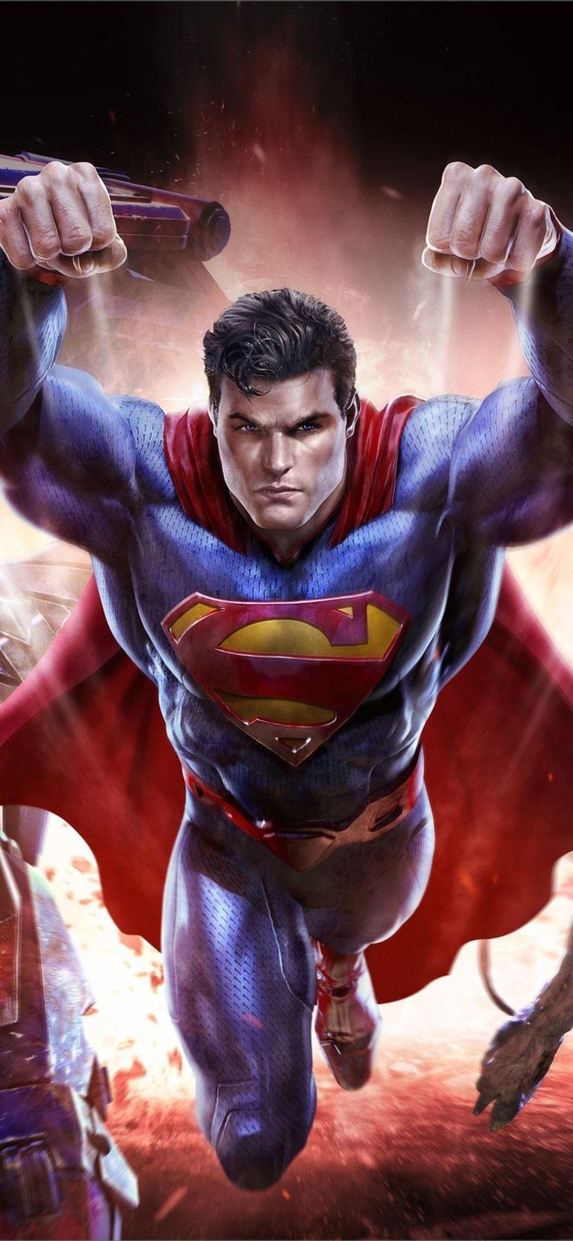 828x1792 Infinite Crisis Game Superman