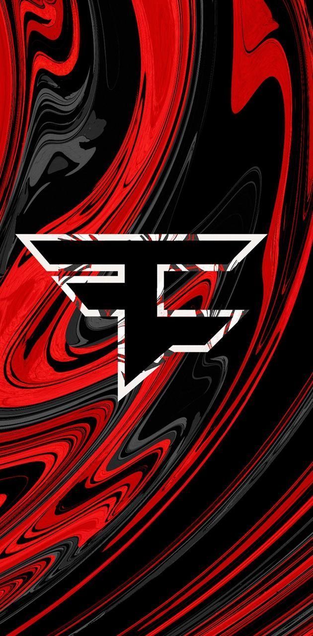 630x1280 Abstract Red and Black Wall Art with TF Logo