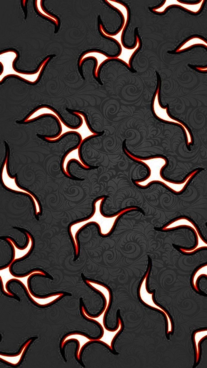 720x1281 Black and red flame wallpaper