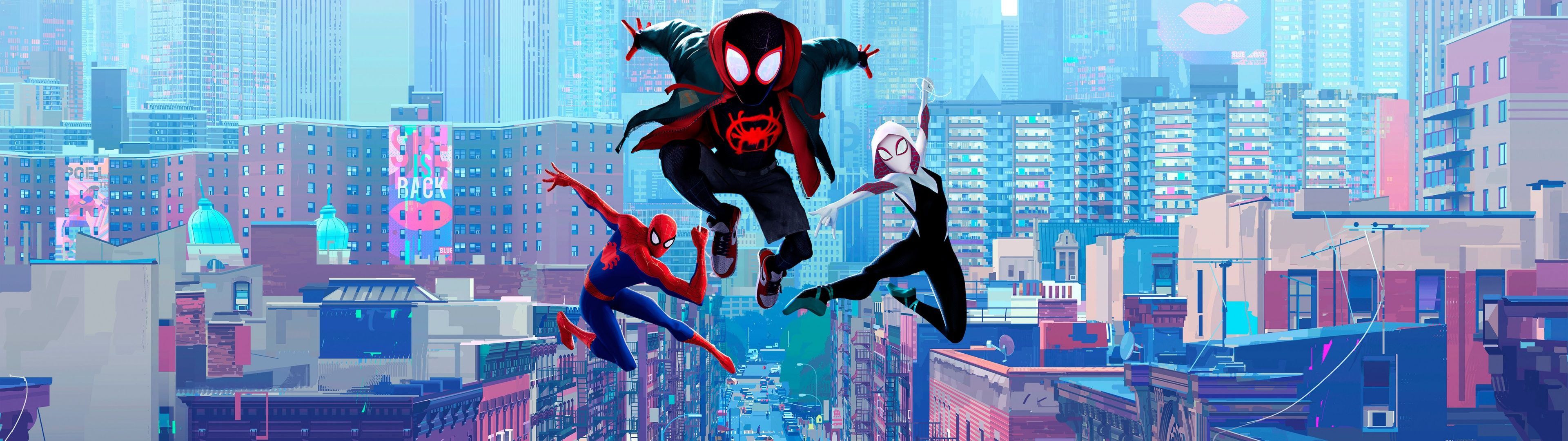 3840x1080 Spider Man: Into The Spider Verse Wallpaper 4K, Miles Morales