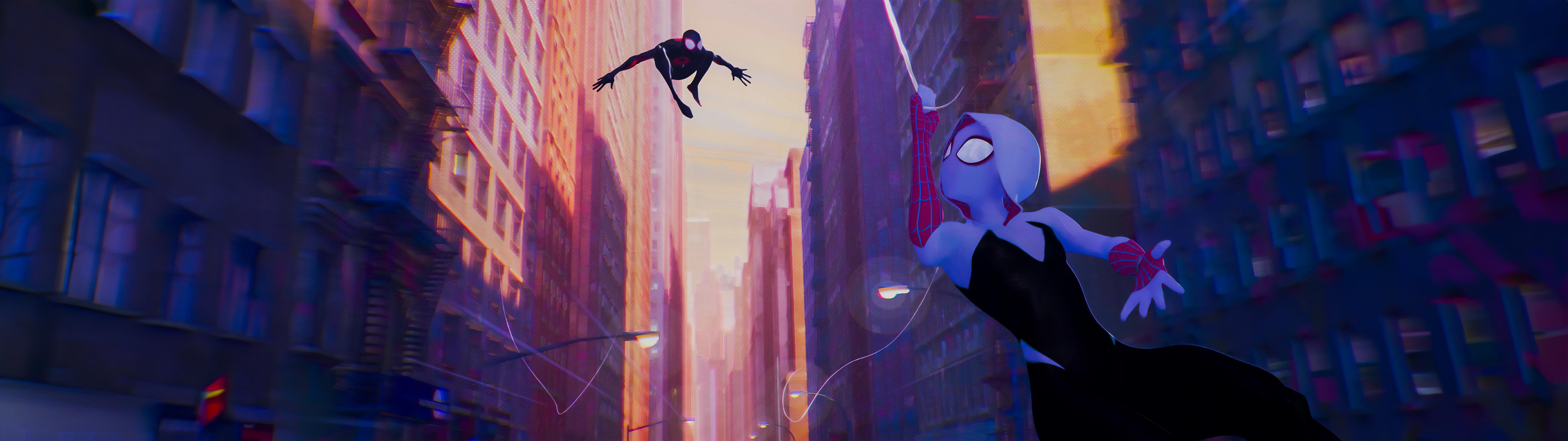 5120x1440 Across The Spider Verse. AI Extended Edges For Ultrawide Dual Monitor