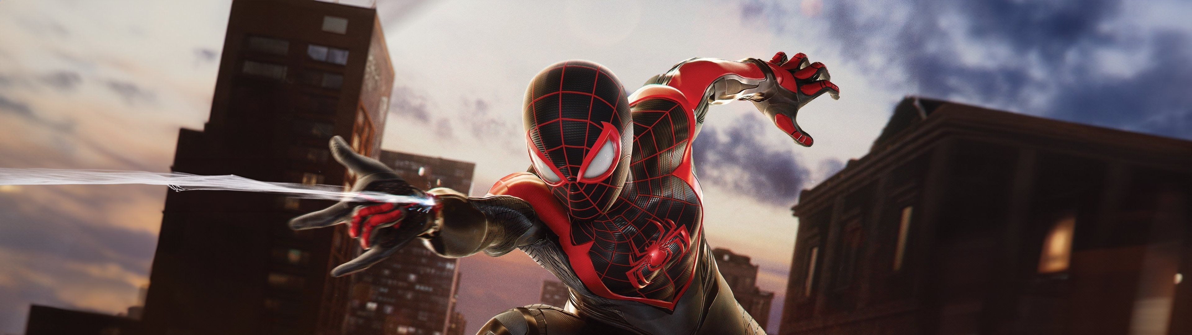 3840x1080 Miles Morales In Marvel's Spider Man 2 4K Wallpaper