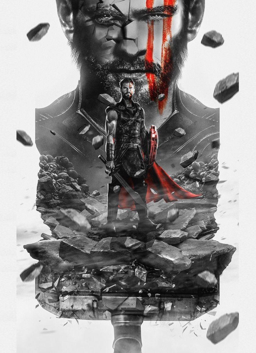 840x1160 Download 840x1160 wallpaper thor: ragnarok, thor, minimal, artwork