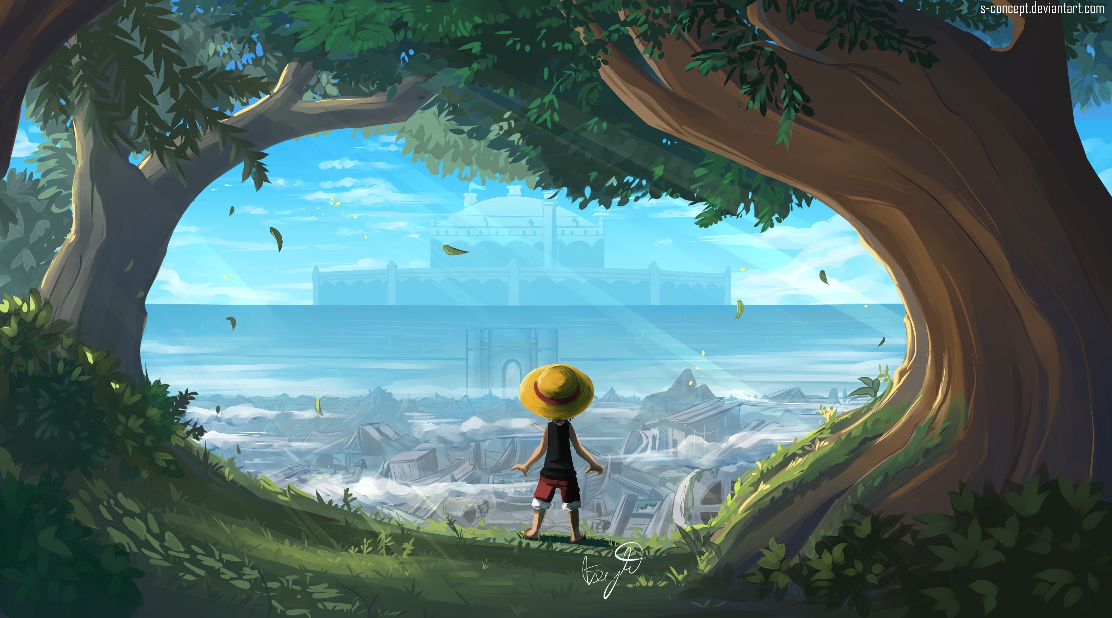 3600x2000 One Piece Landscape Wallpaper