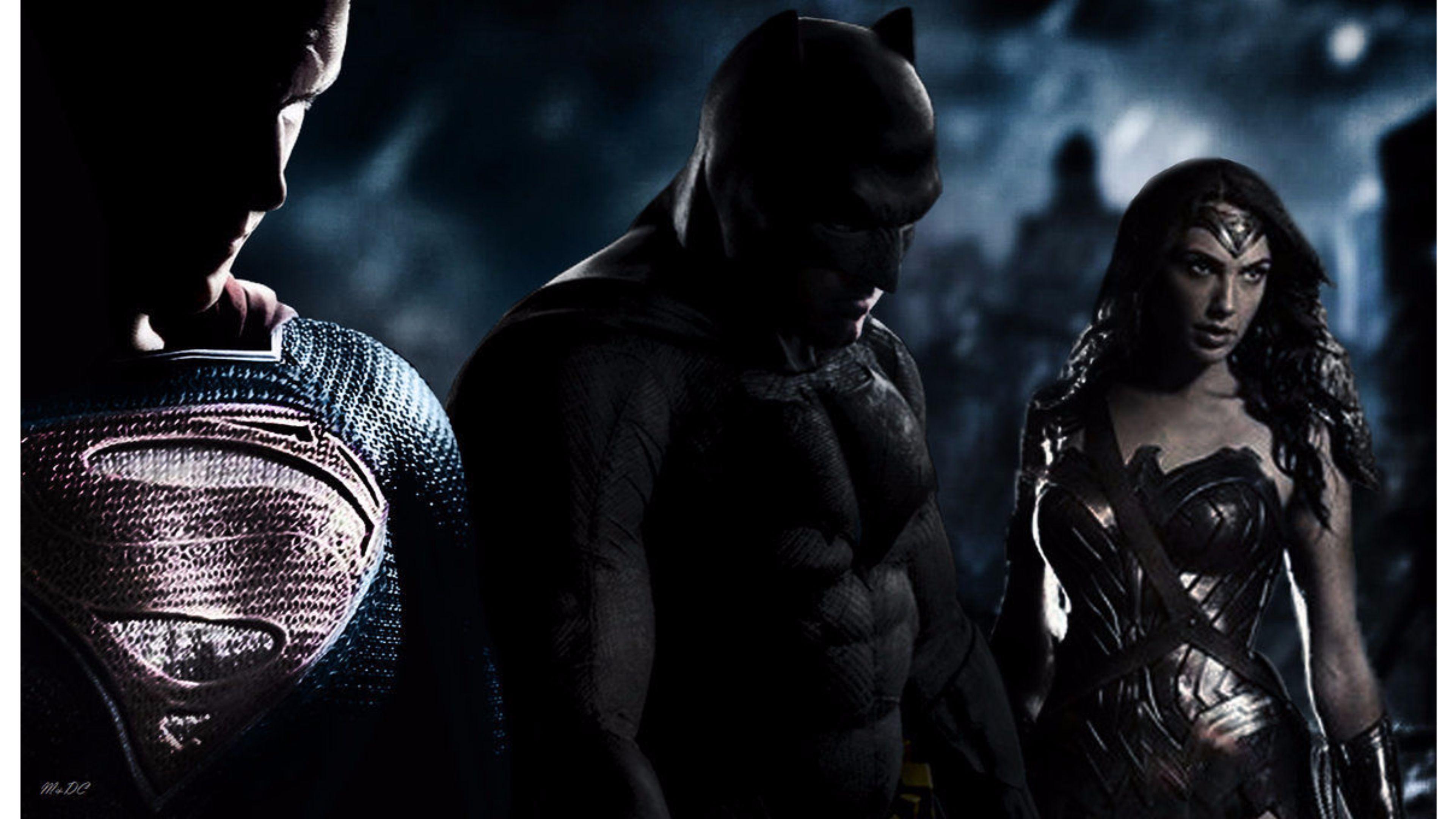 3840x2160 Superman Batman Wonder Woman Wallpaper