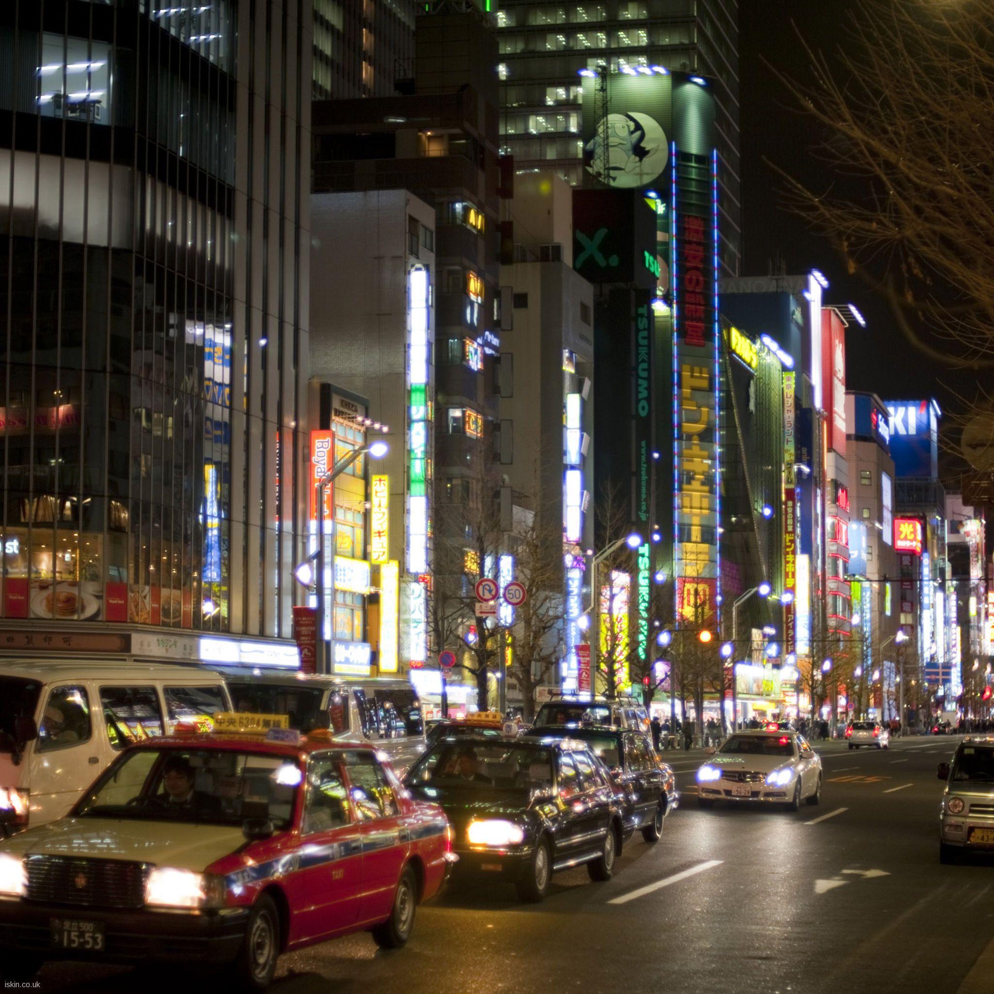 2048x2048 tokyo electric town Desktop Wallpaper. iskin.co.uk