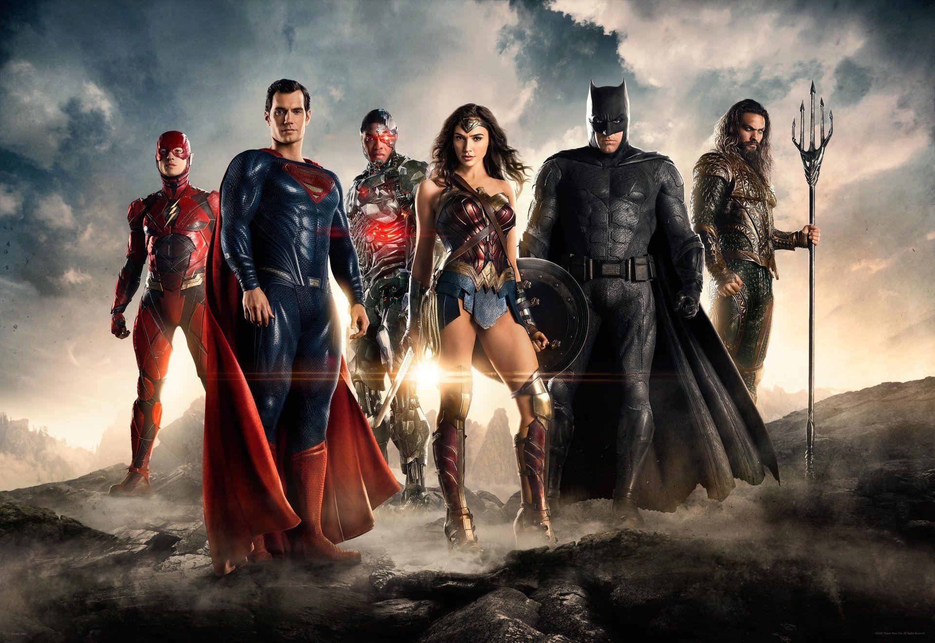 Wallpaper justice league, superman, wonder woman, batman, collage desktop  wallpaper, hd image, picture, background, 2232c2