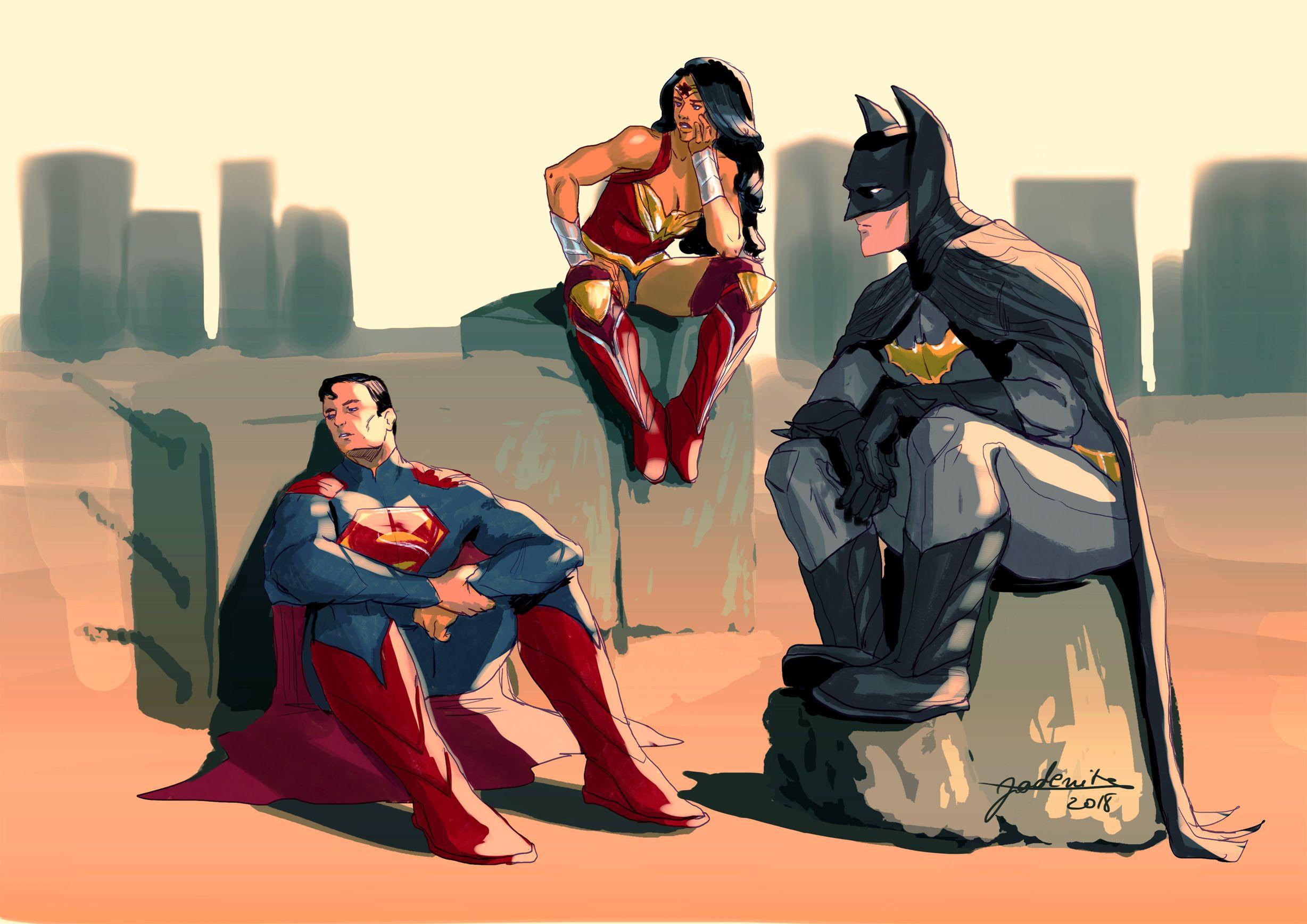 2456x1736 Comics Justice League DC Comics Superman Batman Wonder Woman HD