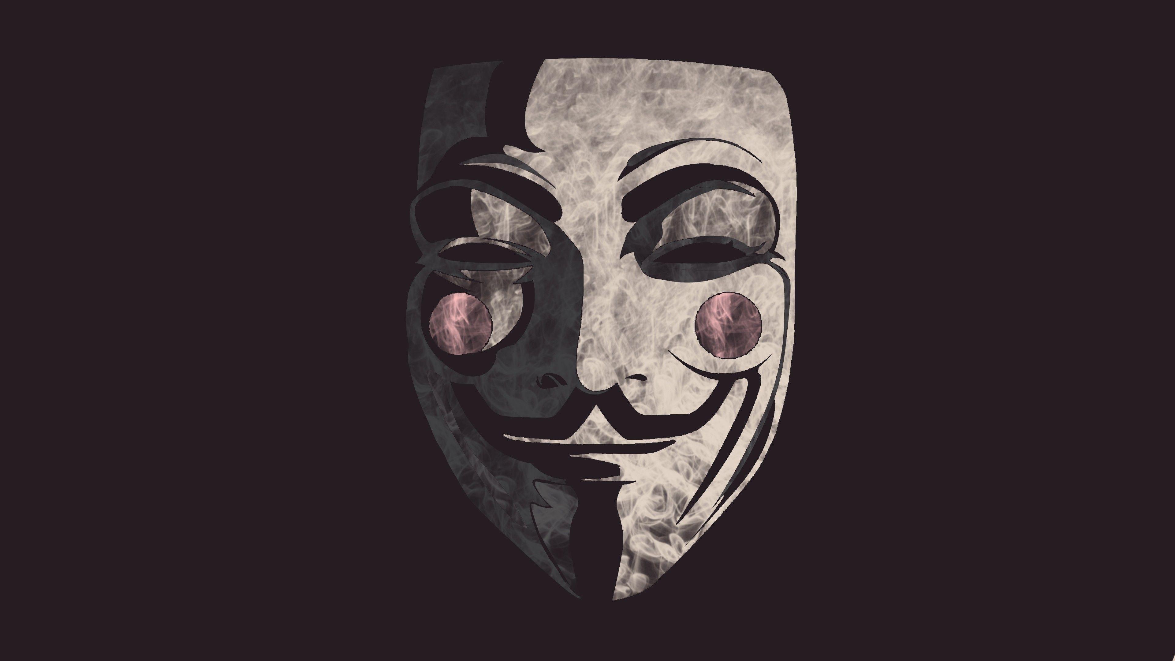3840x2160 #Anonymous, #smoke, #Guy Fawkes mask wallpaper. General