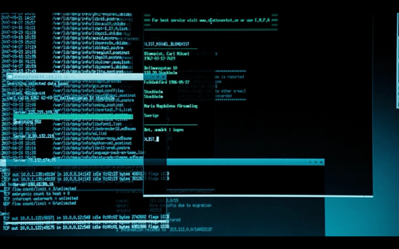 1680x1050 Super hacker mode [Girl With a Dragon Tattoo 2009]