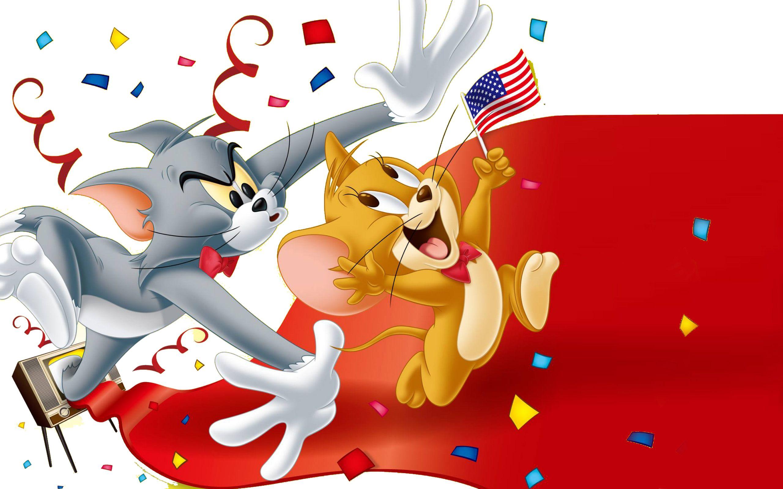 2560x1600 Tom And Jerry Love America Desktop HD Wallpaper For Mobile Phones