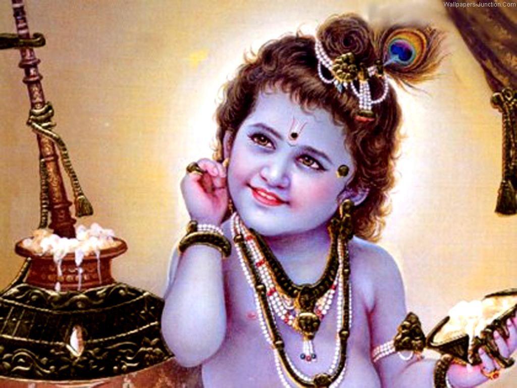 1024x768 Wallpaper of Lord Krishna