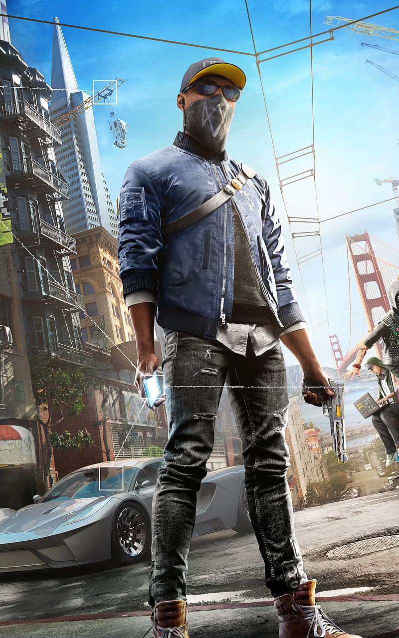 800x1279 Watch Dogs, San Francisco, Video Game, Watch Dogs Marcus Holloway, HD wallpaper