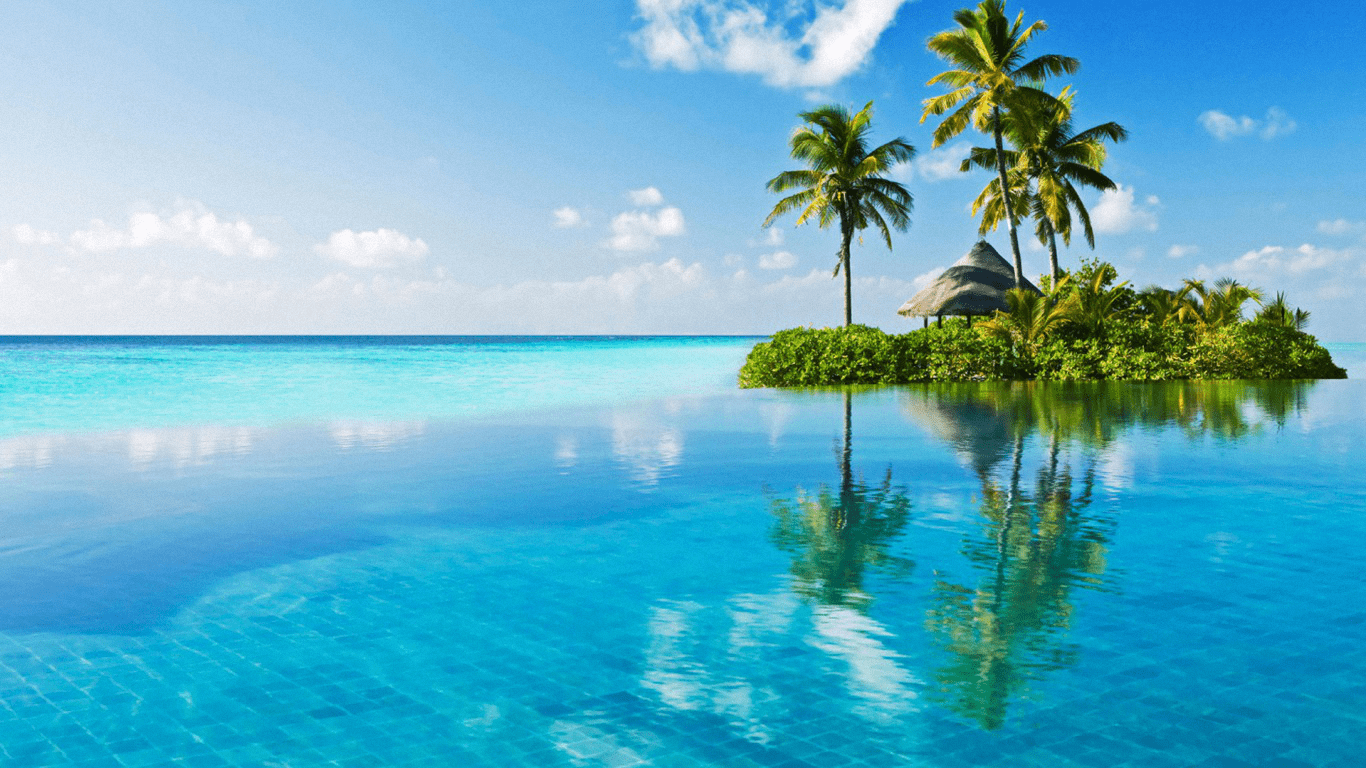 1366x768 Island HD Wallpaper