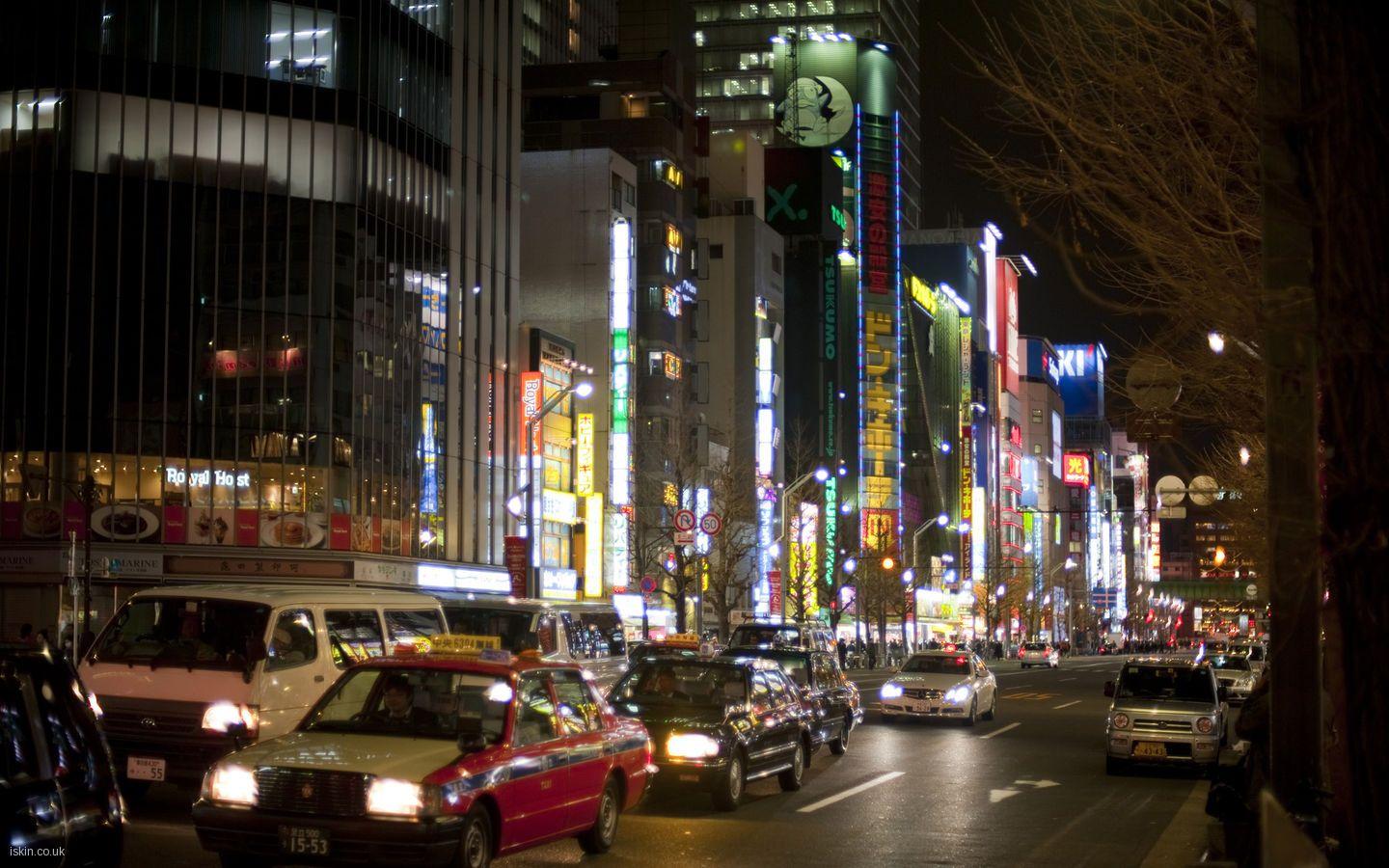 1440x900 tokyo electric town Desktop Wallpaper. iskin.co.uk