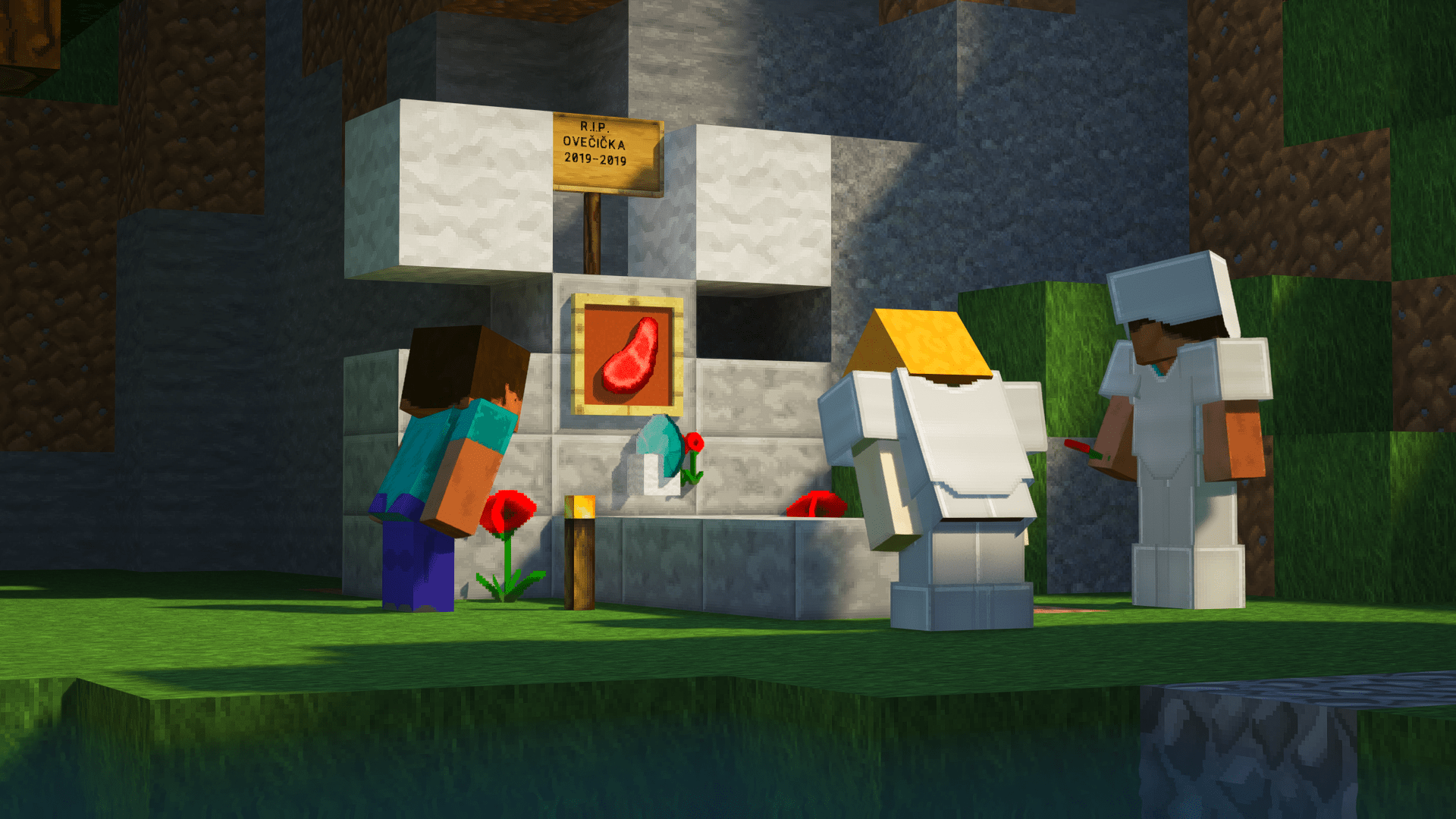 1920x1080 F for ours sheep. my Minecraft wallpaper for remembering