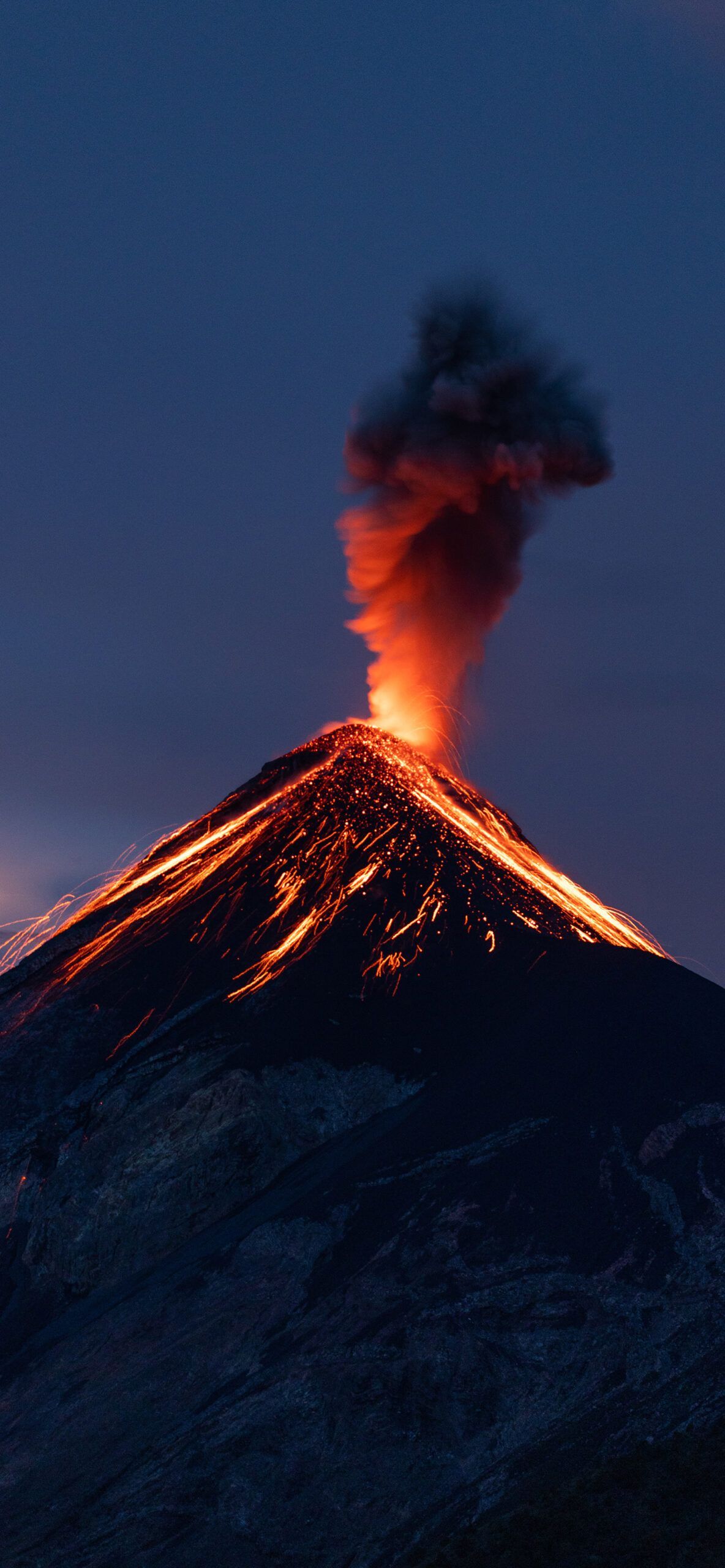 1184x2560 Volcano Wallpaper for iPhone Pro Max, X, 6