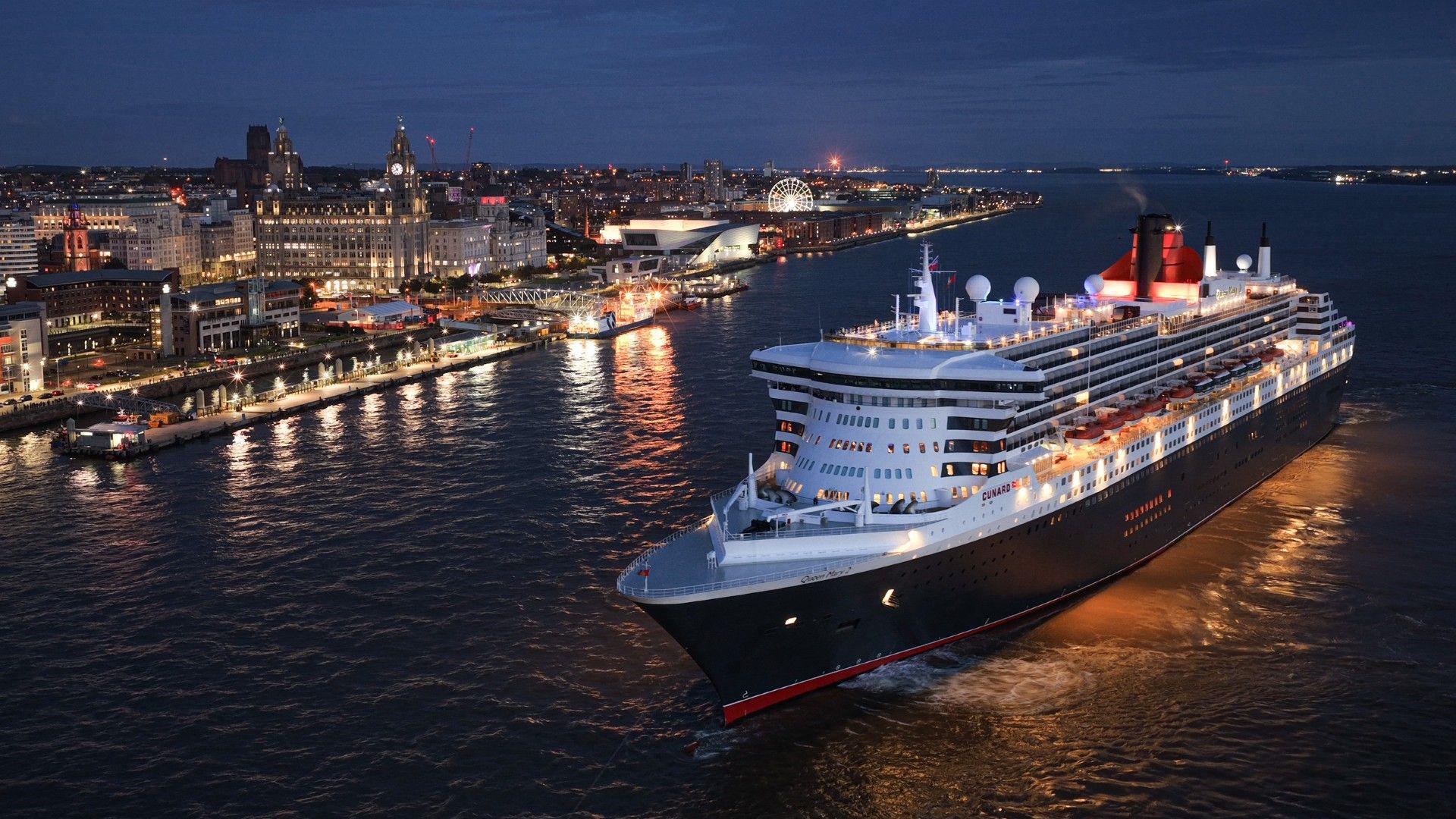 1920x1080 Queen Mary 2 ocean liner arrives in Liverpool