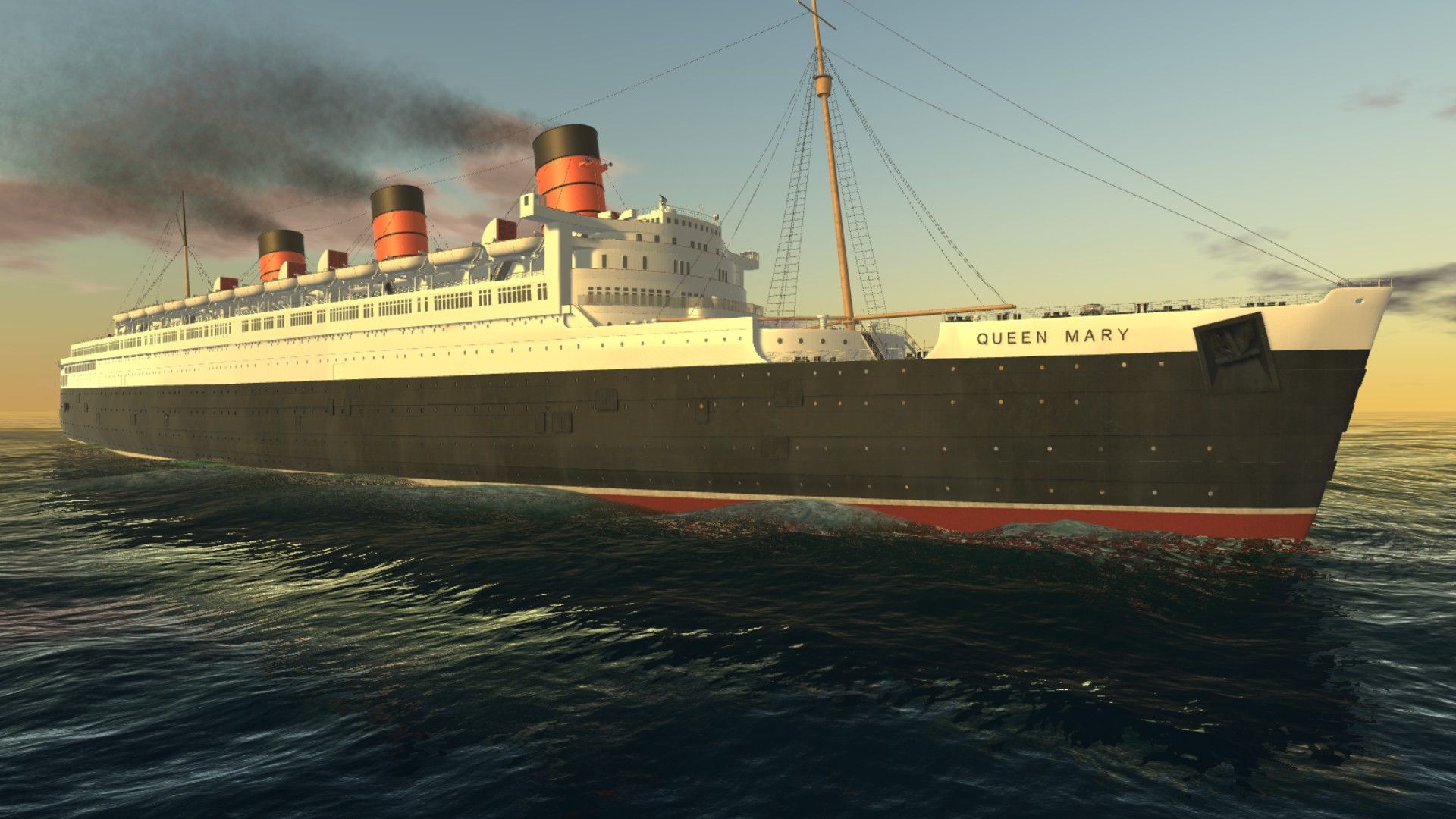1920x1080 Queen Mary Ship Wallpaper