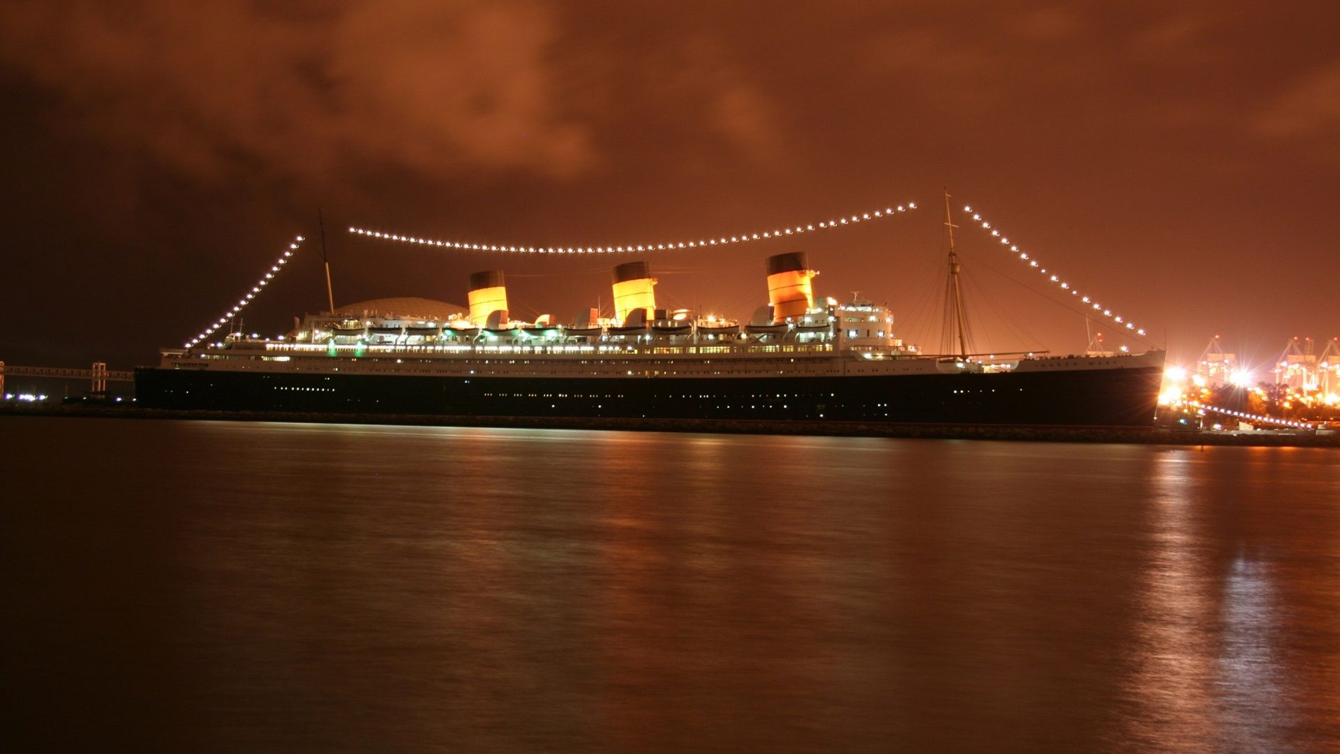 1920x1080 Wallpaper Queen Mary 2 cruise, evening 1920x1200 Picture, Image