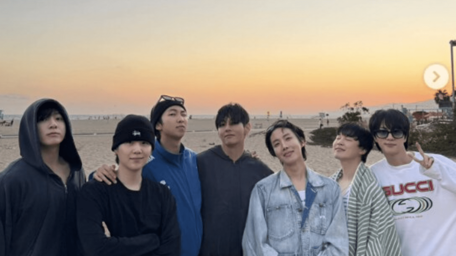 1600x900 BTS Spends Day Off At LA Beach Amid Recording New Album; J Hope Shares Photo