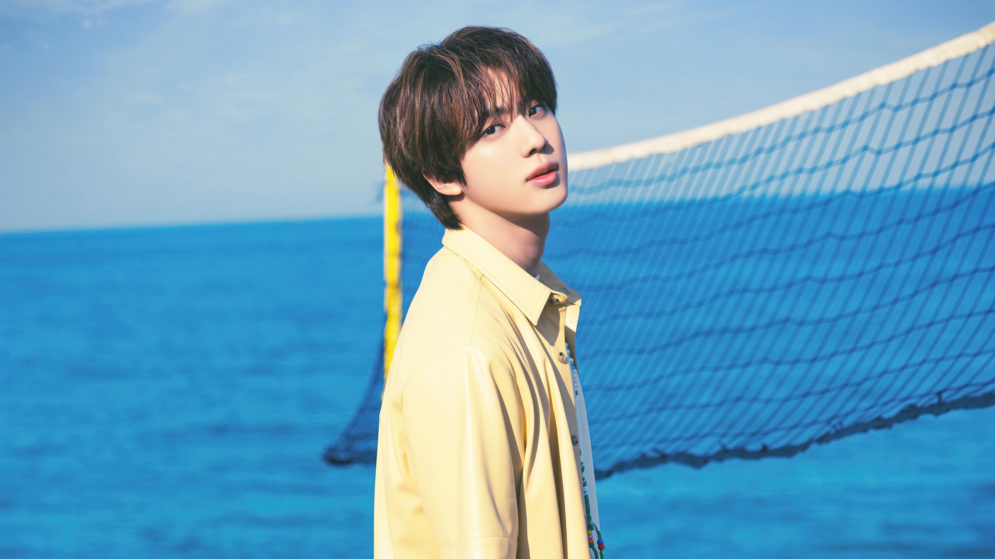 3840x2160 bts, kpop, 방탄소년단, jin, 진, summer, beach, butter, 4k, pc, HD Wallpaper