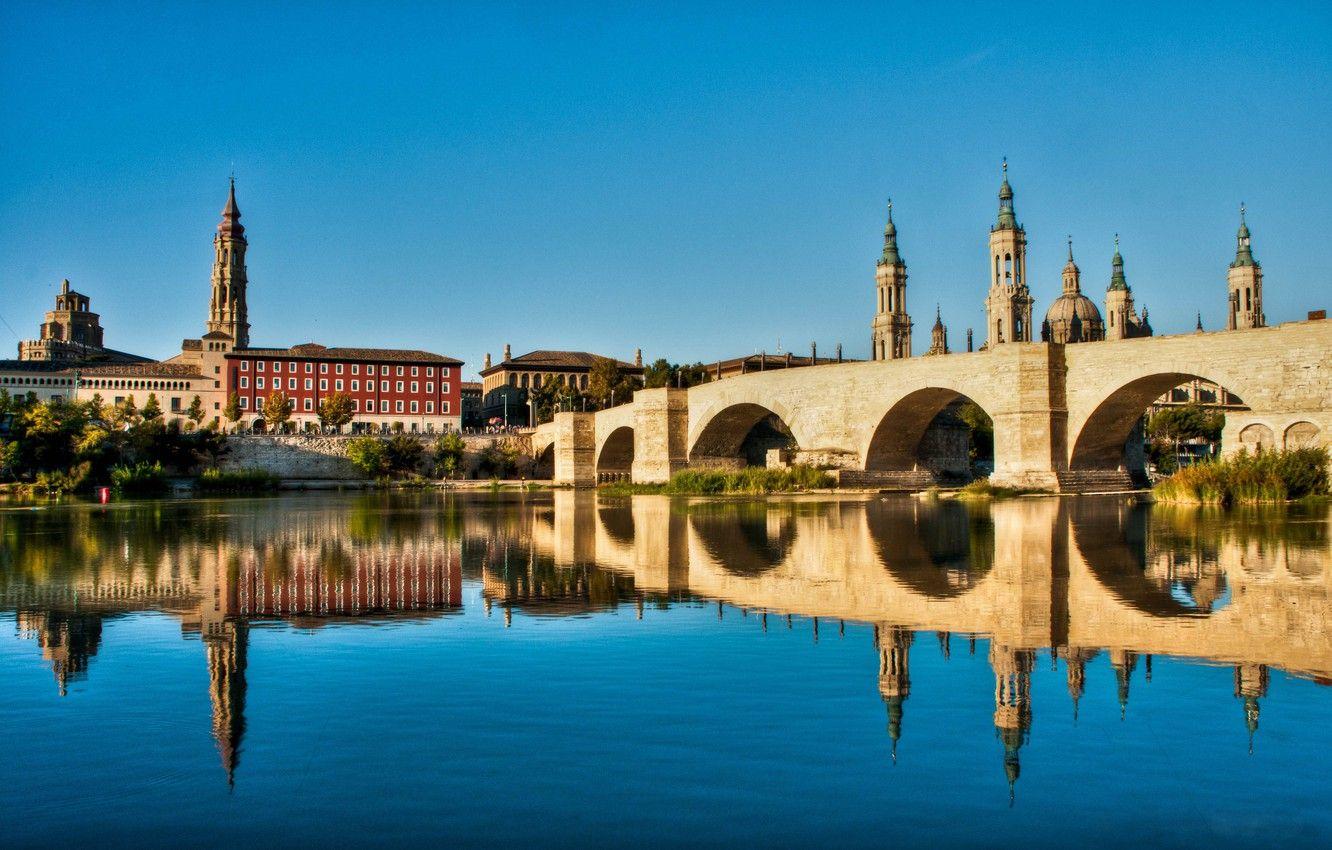 1332x850 Wallpaper bridge, Spain, Zaragoza, Zaragoza image for desktop