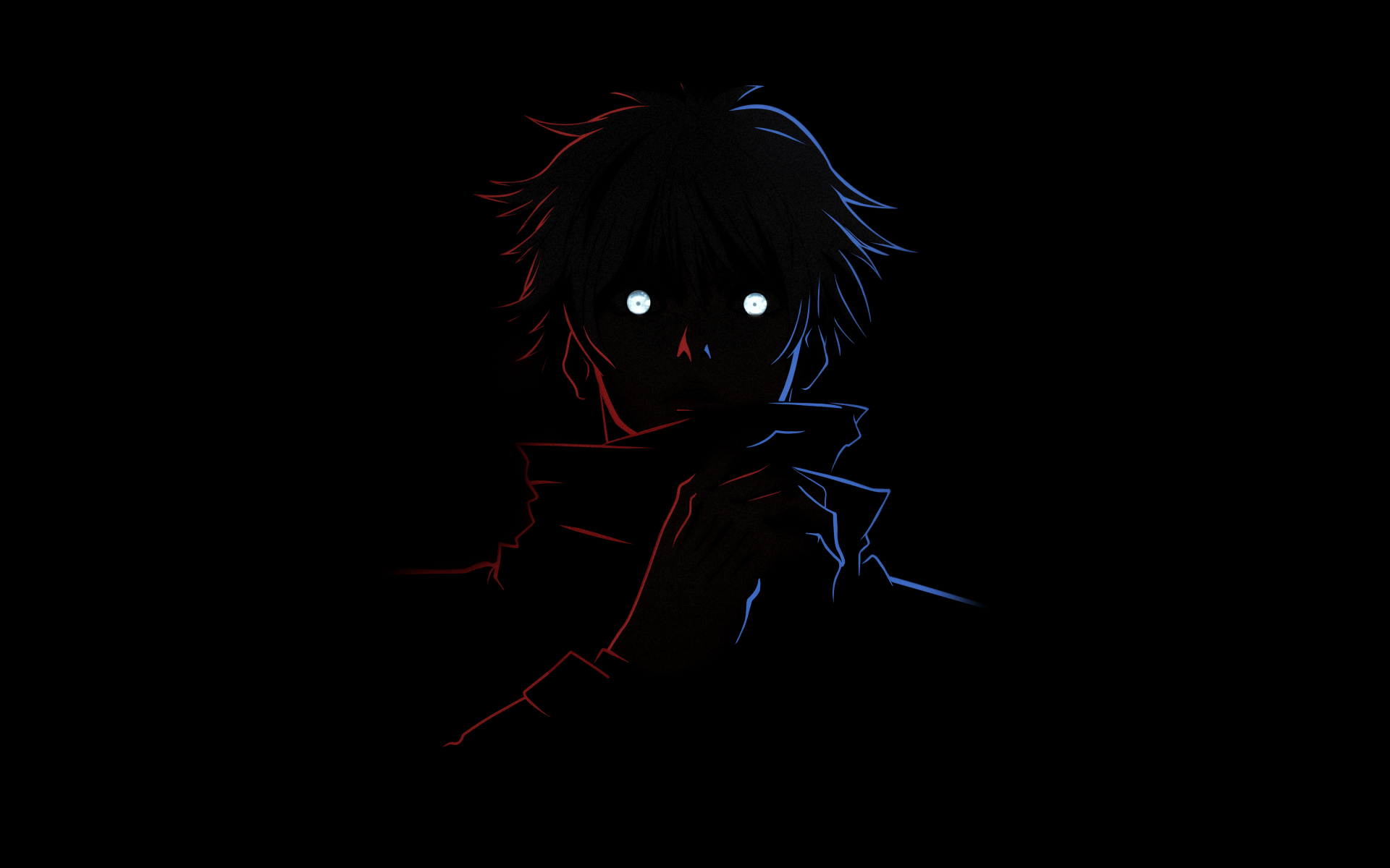 1920x1200 Satoru Gojo Minimalist Black background 8K