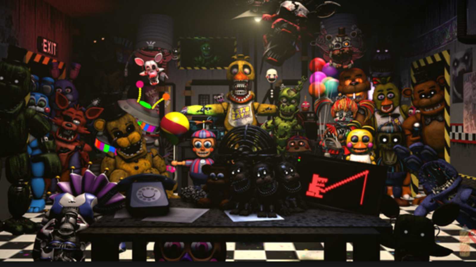 1600x900 FNAF Ultimate Custom Night Wallpaper