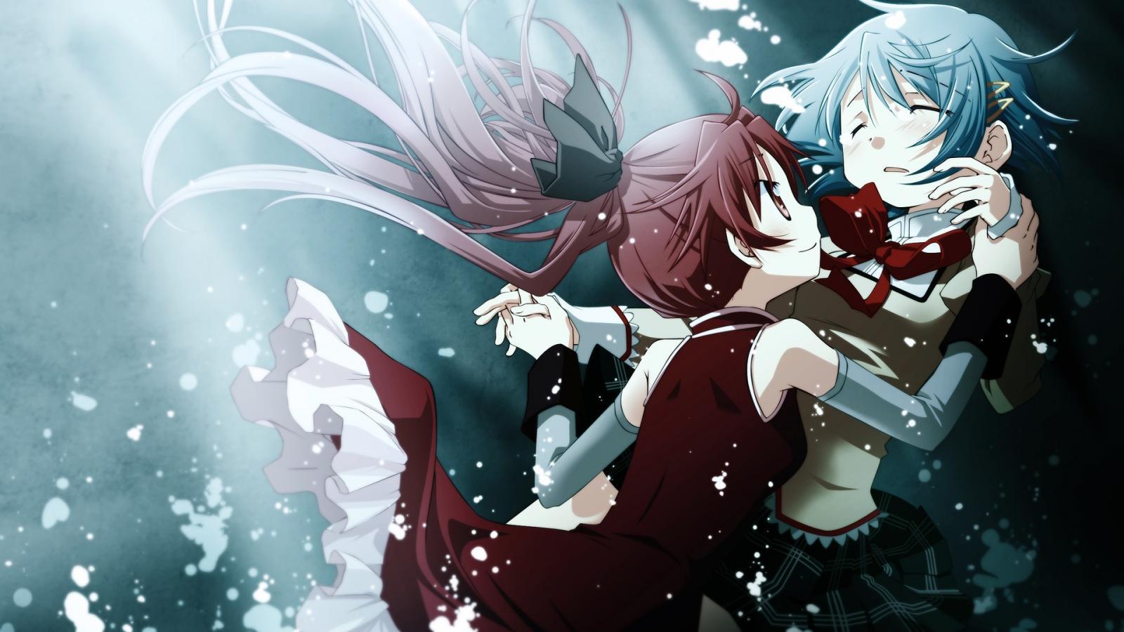 1600x900 Wallpaper Two Girls Dancing Anime On