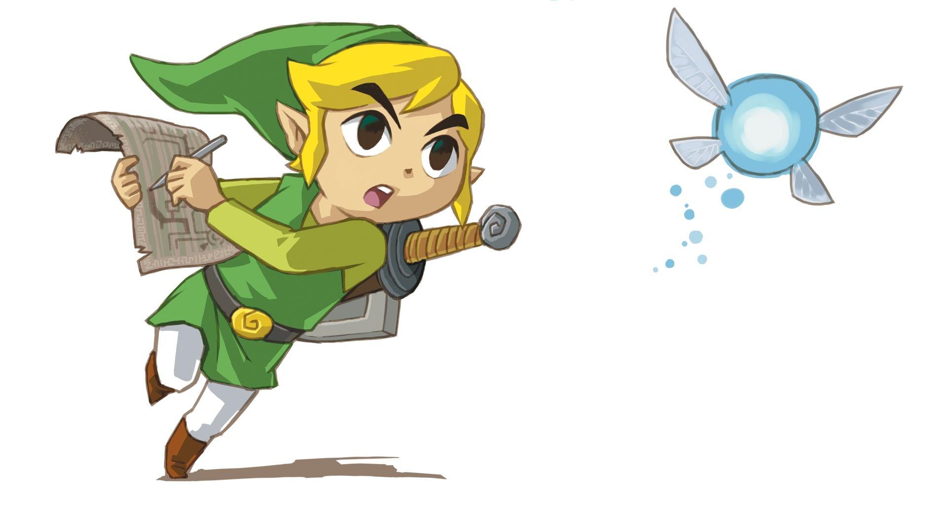 1920x1080 Zelda White Link Fairy Map Toon Link Toon Link Nintendo HD