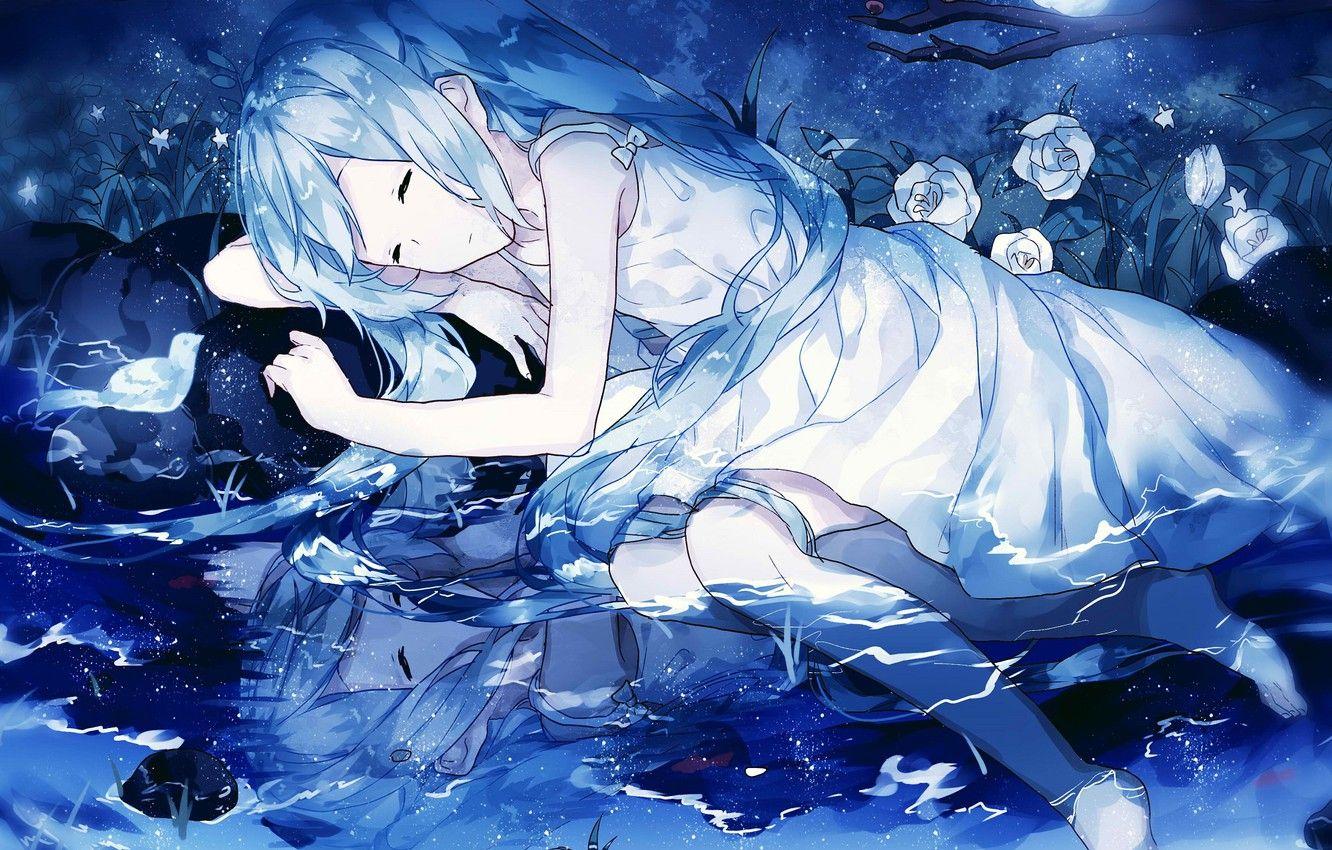 Pin on My Artworks sleeping anime girl aesthetic HD wallpaper  Pxfuel