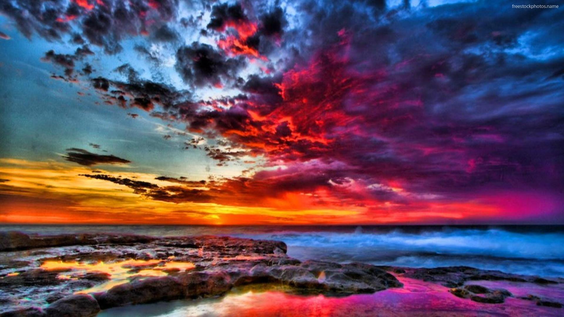 Colorful Sunset Wallpapers Top Free Colorful Sunset Backgrounds Wallpaperaccess