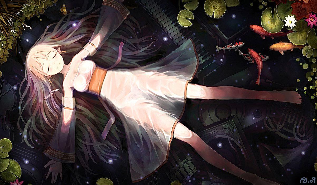 1202x702 bail long hair original pointed ears see through sleeping water