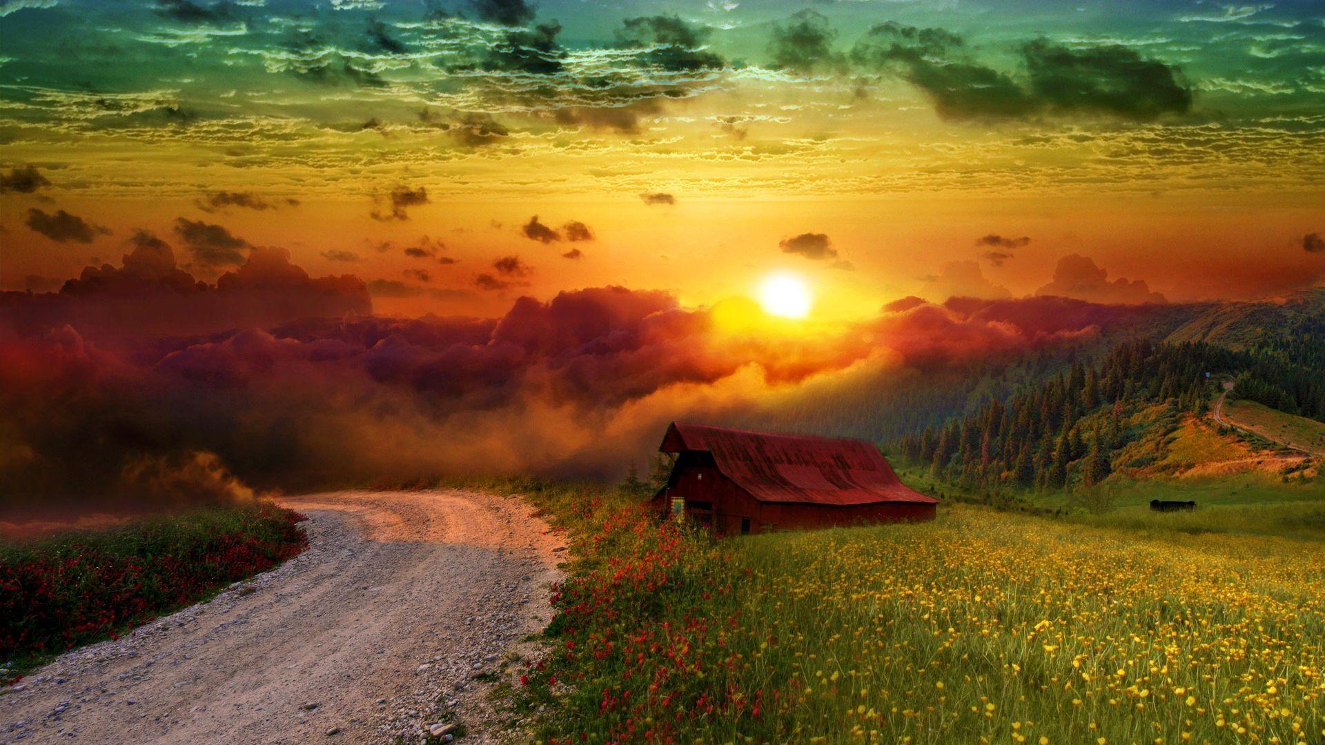 1920x1080 Peaceful Place wallpaper free. Country roads, Beautiful nature