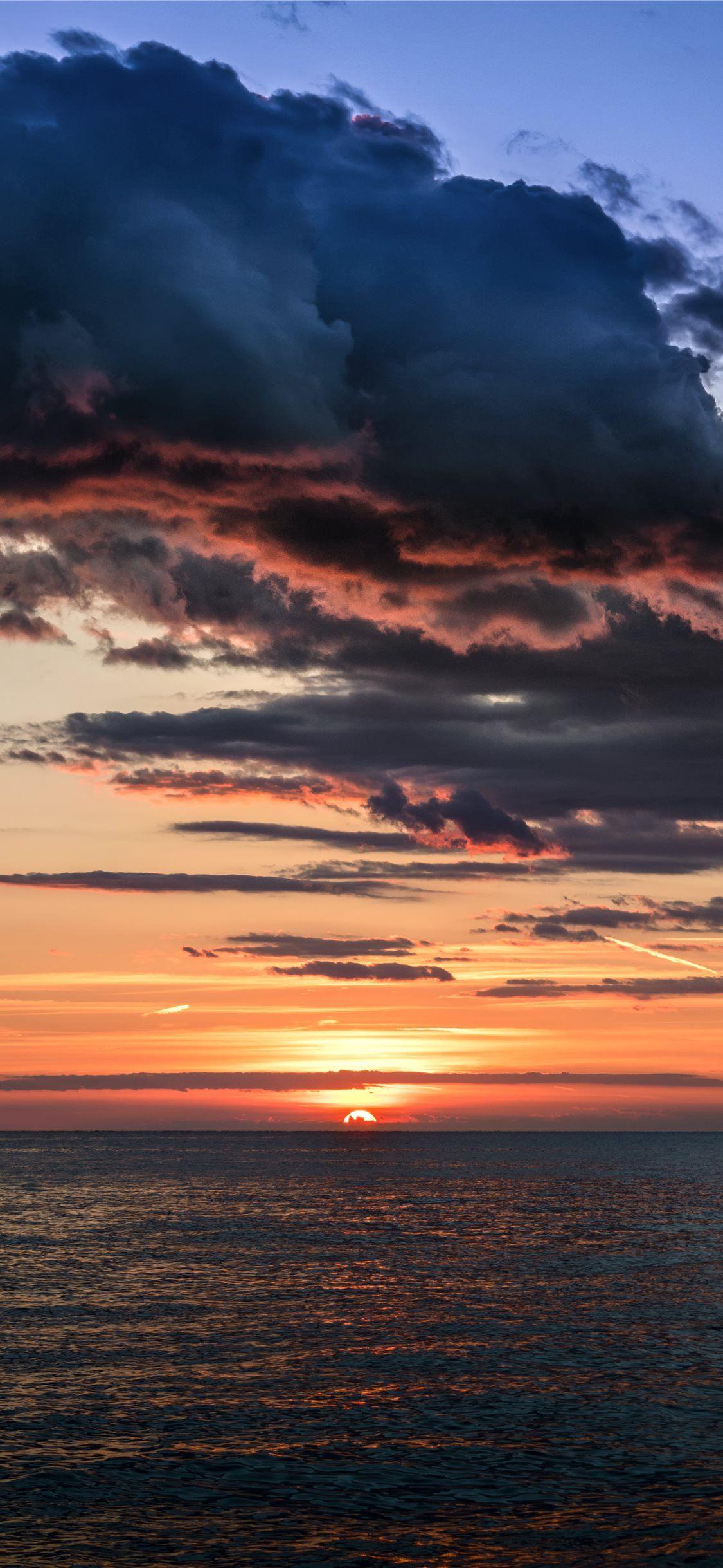 1125x2436 Tropical Sunset Croatia iPhone X Wallpaper Wallpaper