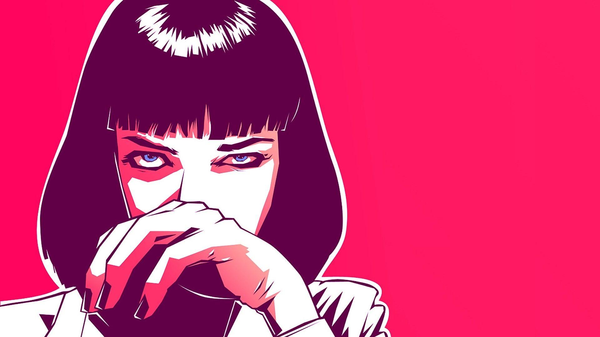 Mia wallace colorful mia wallace pulp fiction time HD phone wallpaper   Peakpx