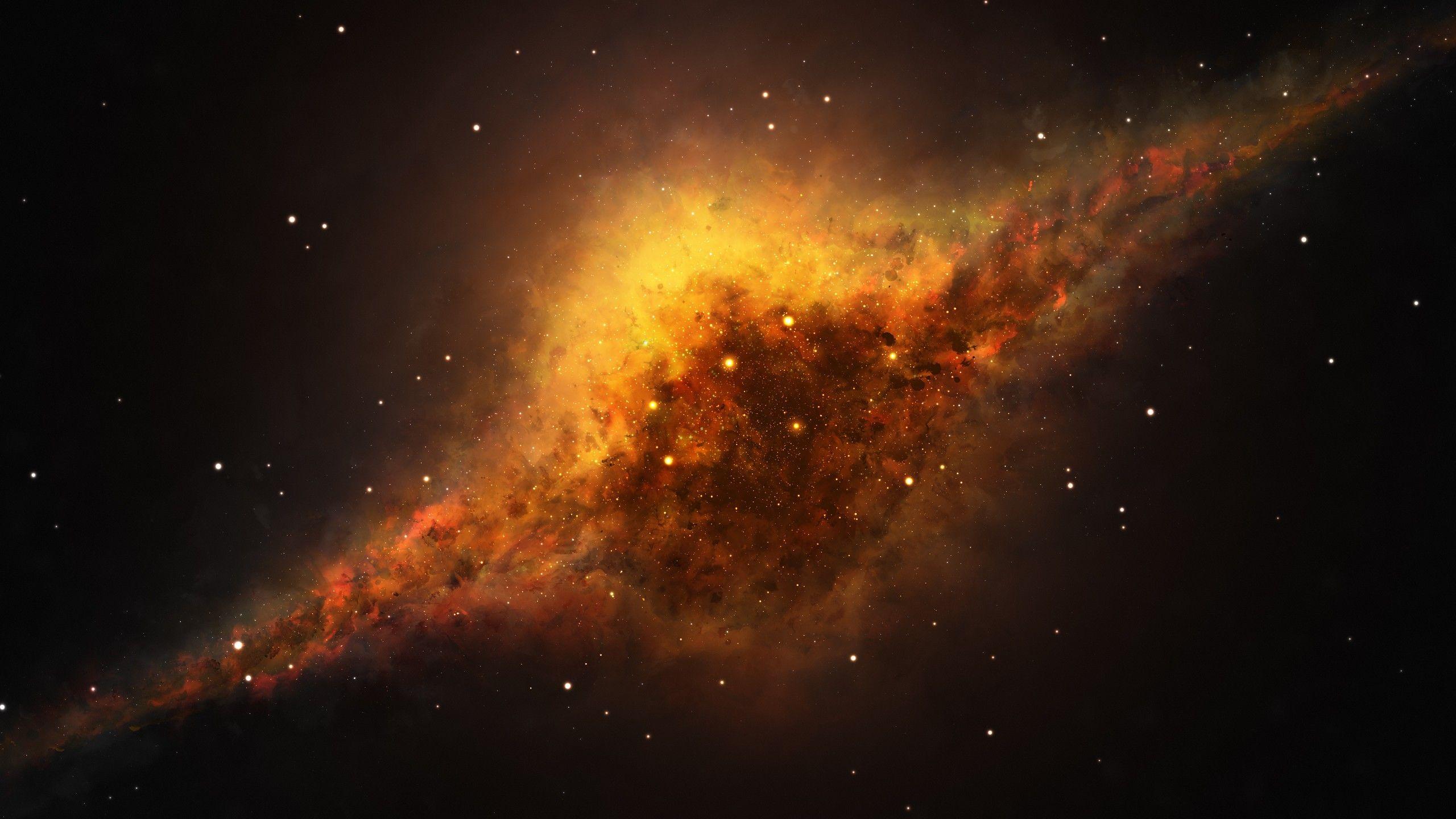 2560x1440 Wallpaper Spiral galaxy, Stars, HD, 4K, Space,. Wallpaper