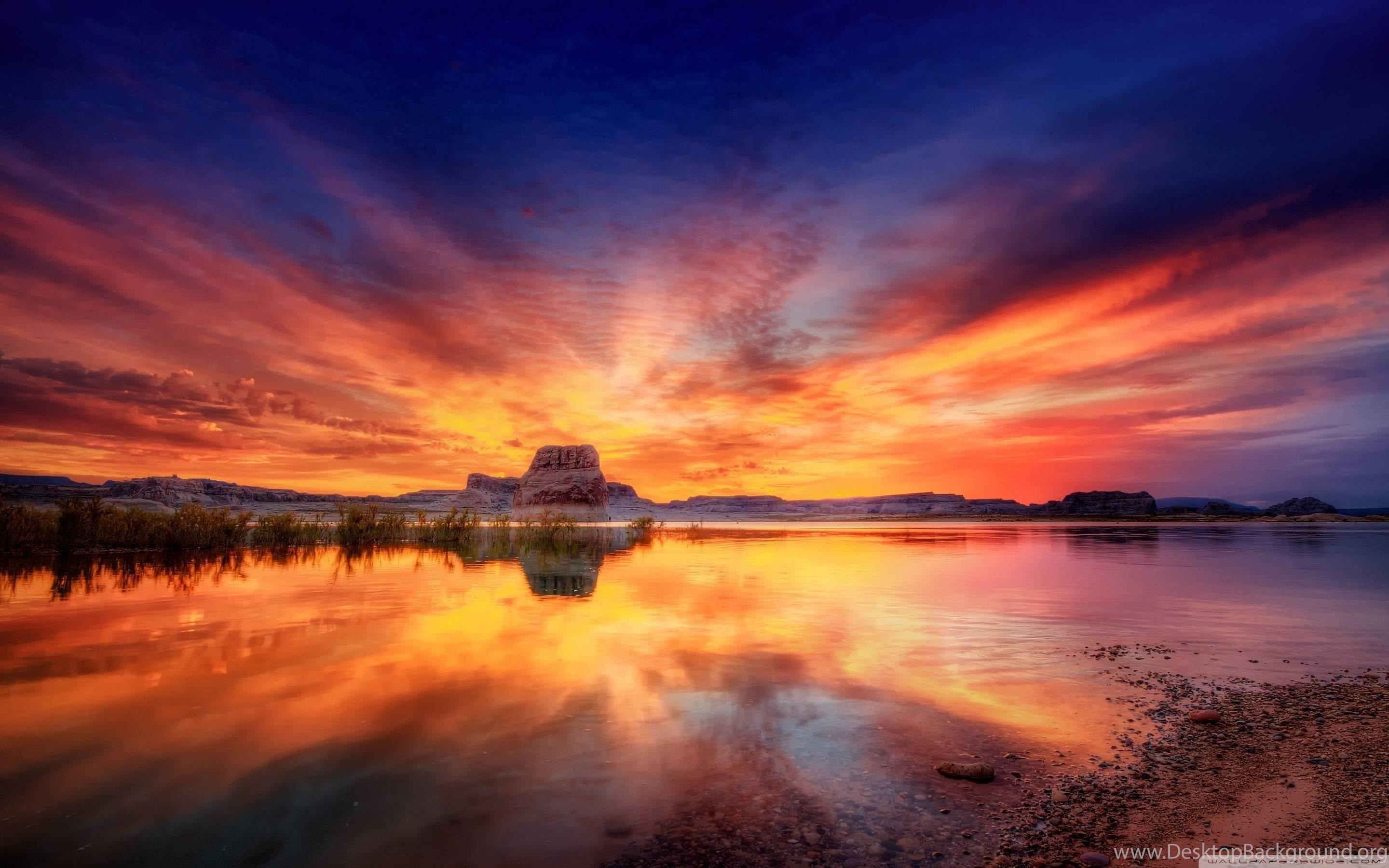 2880x1800 Beautiful Ocean Sunset HD Desktop Wallpaper Beach Nature