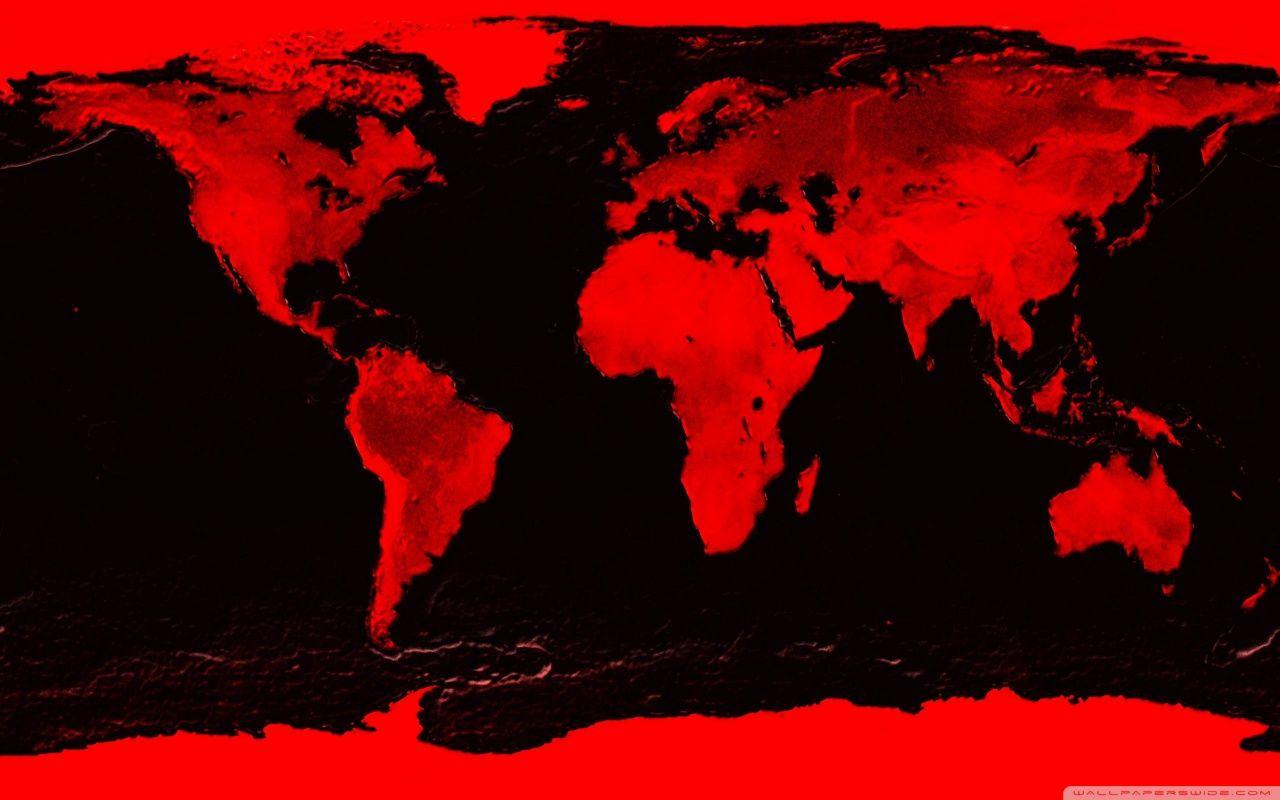 1280x800 Wallpaper: Red And Black Map 4K HD Desktop Wallpaper for