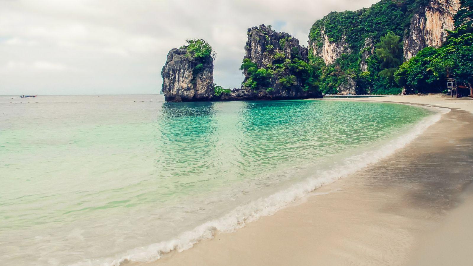 1600x900 Download Beach, paradise, cliffs, nature wallpaper, 1600x900